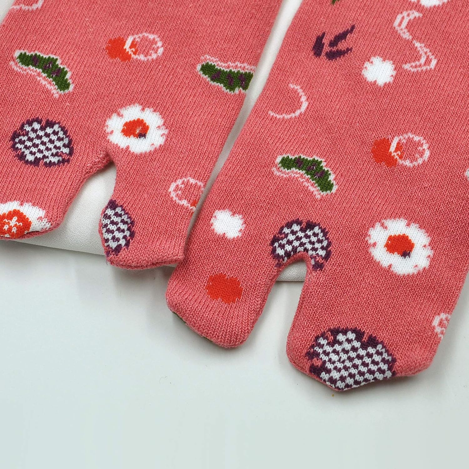 Detalle de PUTUO Chaussettes Tabi Femme Japonaise Flip Flop Sandale Geta – 4 Paires, coton 36–41