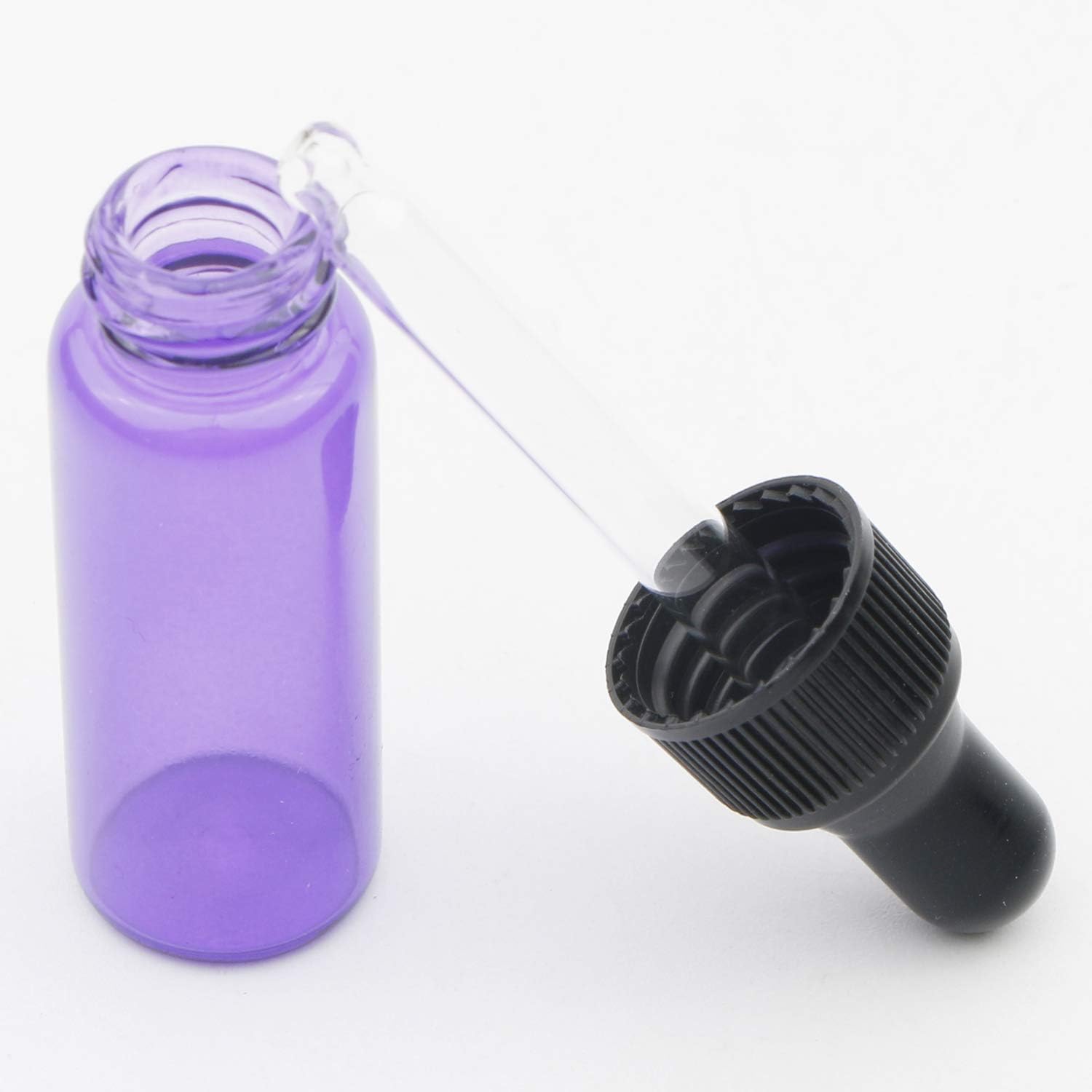 Thumbnail 1 de Pxyelec 30pcs 5ml Purple Glass Dropper Bottles – Refillable Essential Oil & Sample Storage