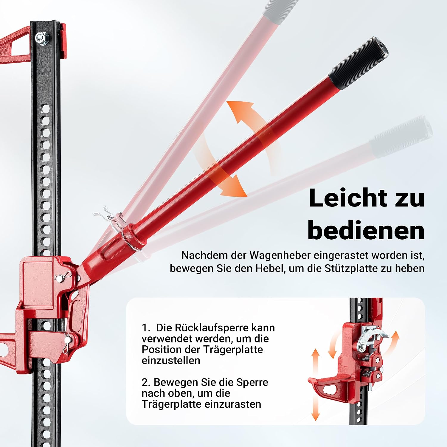 Thumbnail 6 de Wiltec 36‘‘ Wagenheber bis 3000 kg 76 cm Hubhöhe