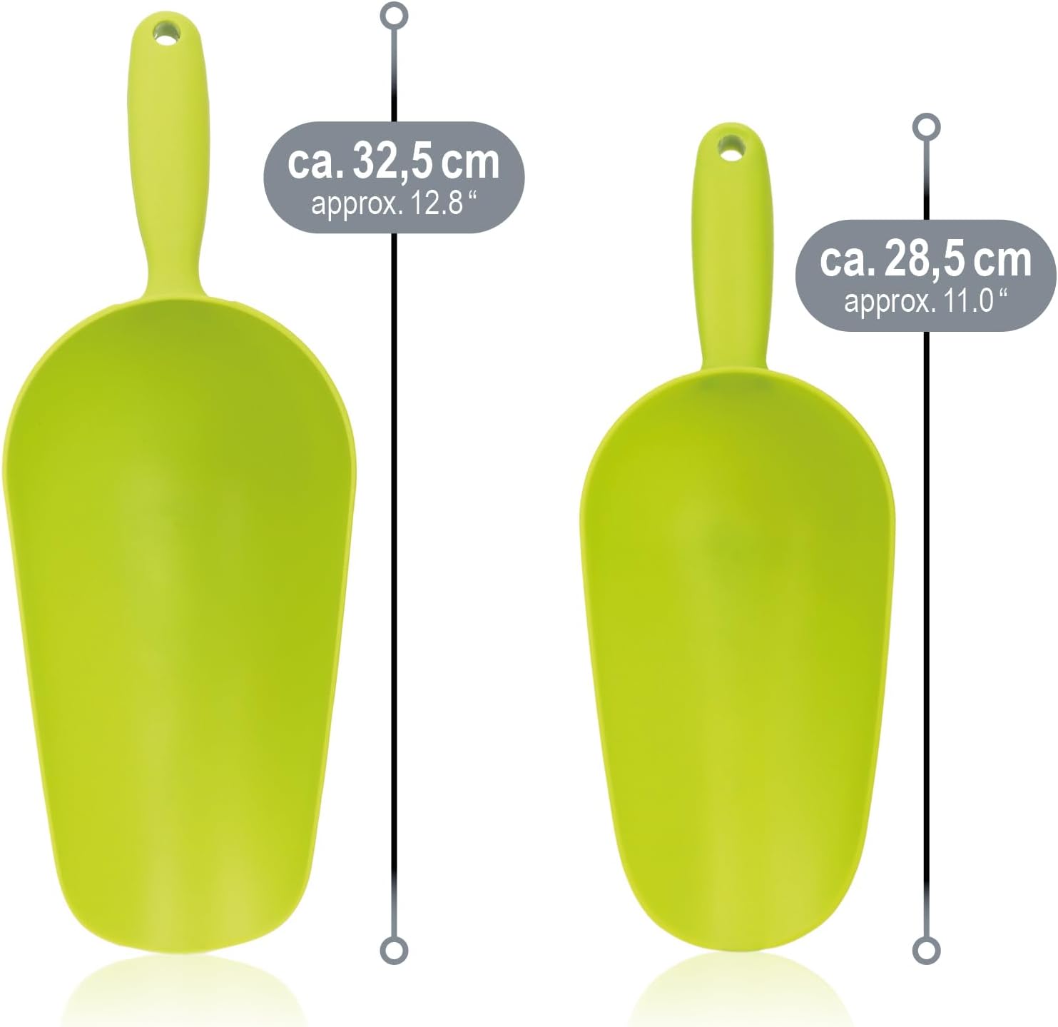 Detalle 2 de com-four Pelle pour animaux (26,5 cm) – Pelle doseuse en plastique pour sacs et aliments