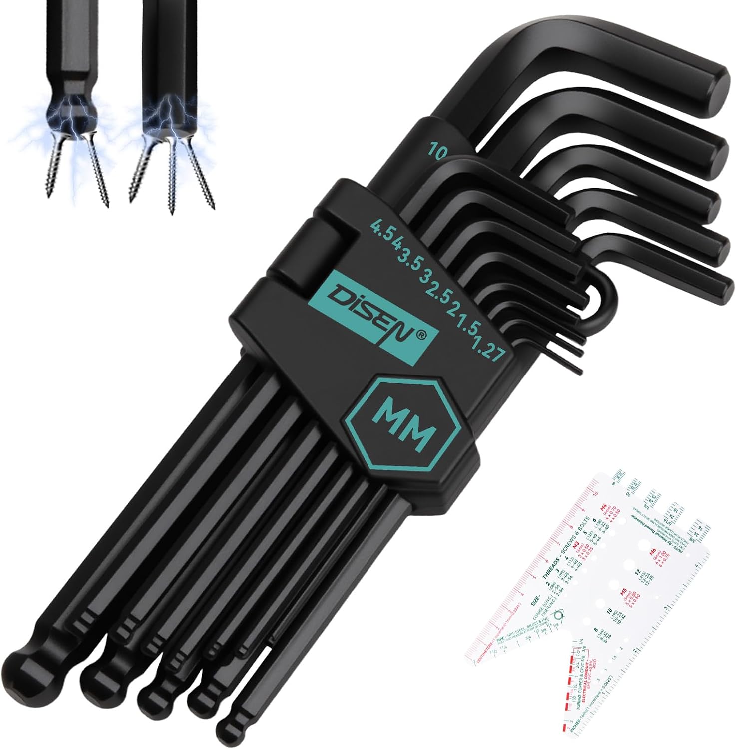 DISEN Hex Key Set, 13-Piece