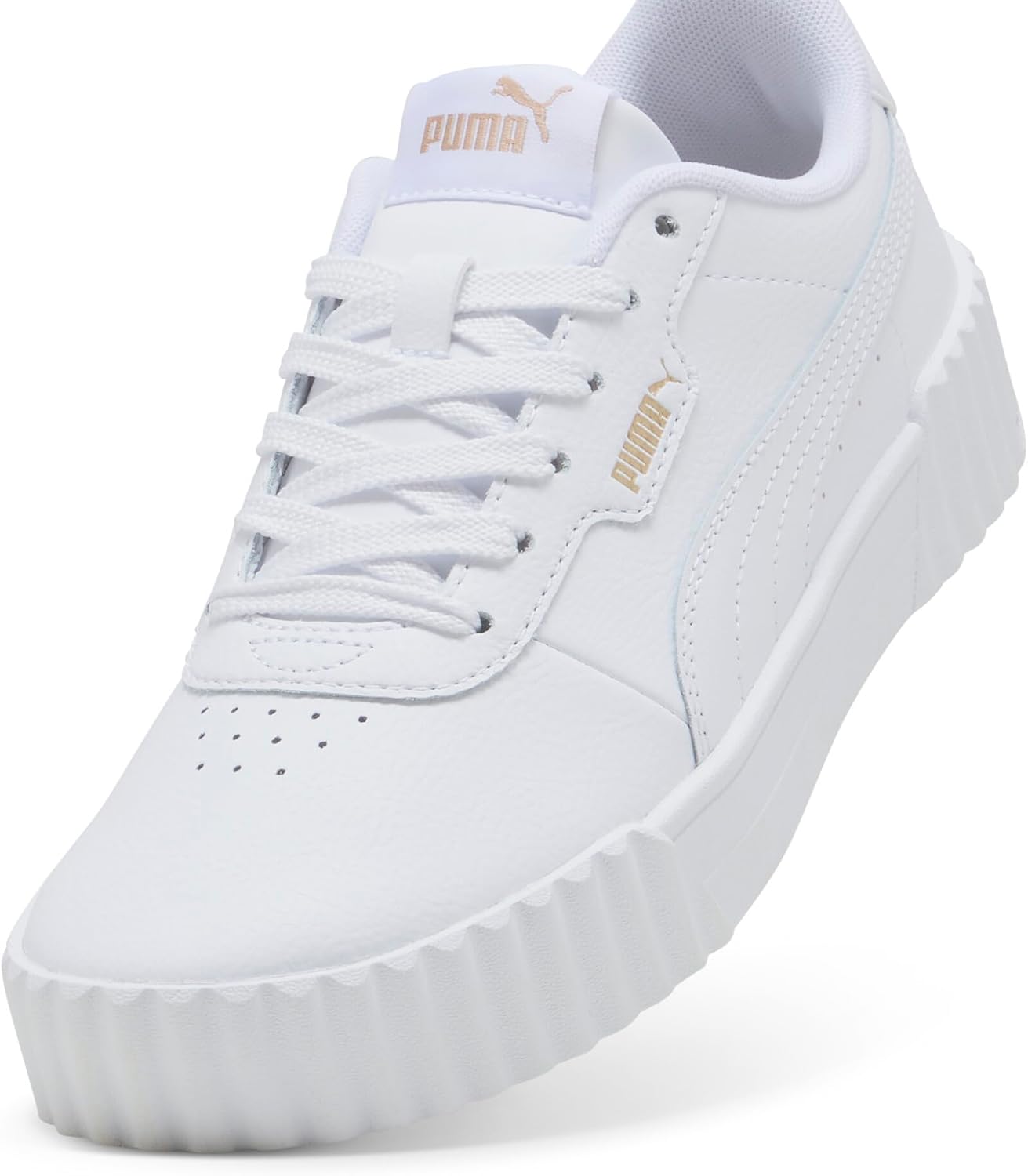 Thumbnail 5 de PUMA Damen Carina 3.0 Sneaker in Weiß/Gold – Größe 39 EU