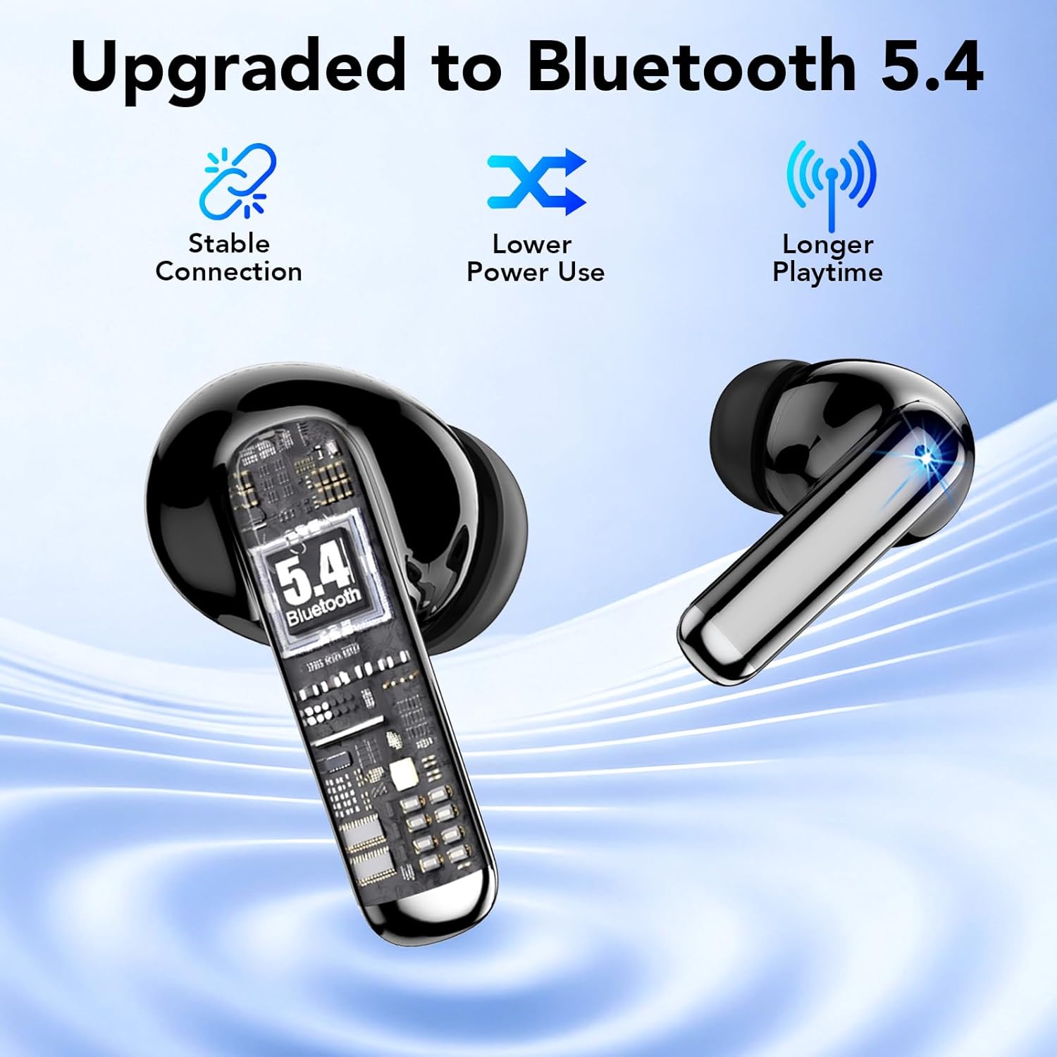 Detalle de 2026 Neu Bluetooth In-Ear Kopfhörer mit IPX7, USB-C, LED-Display und 40 Std Akkulaufzeit