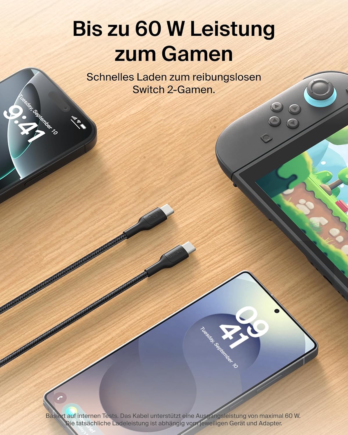 Thumbnail 2 de Belkin Gaming USB-C Kabel 60 W