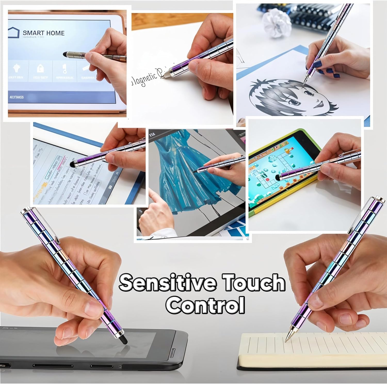 Detalle de Magnetic Fidget Pen Gifts for Men – Multifunctional Desk Toy & Writing Instrument