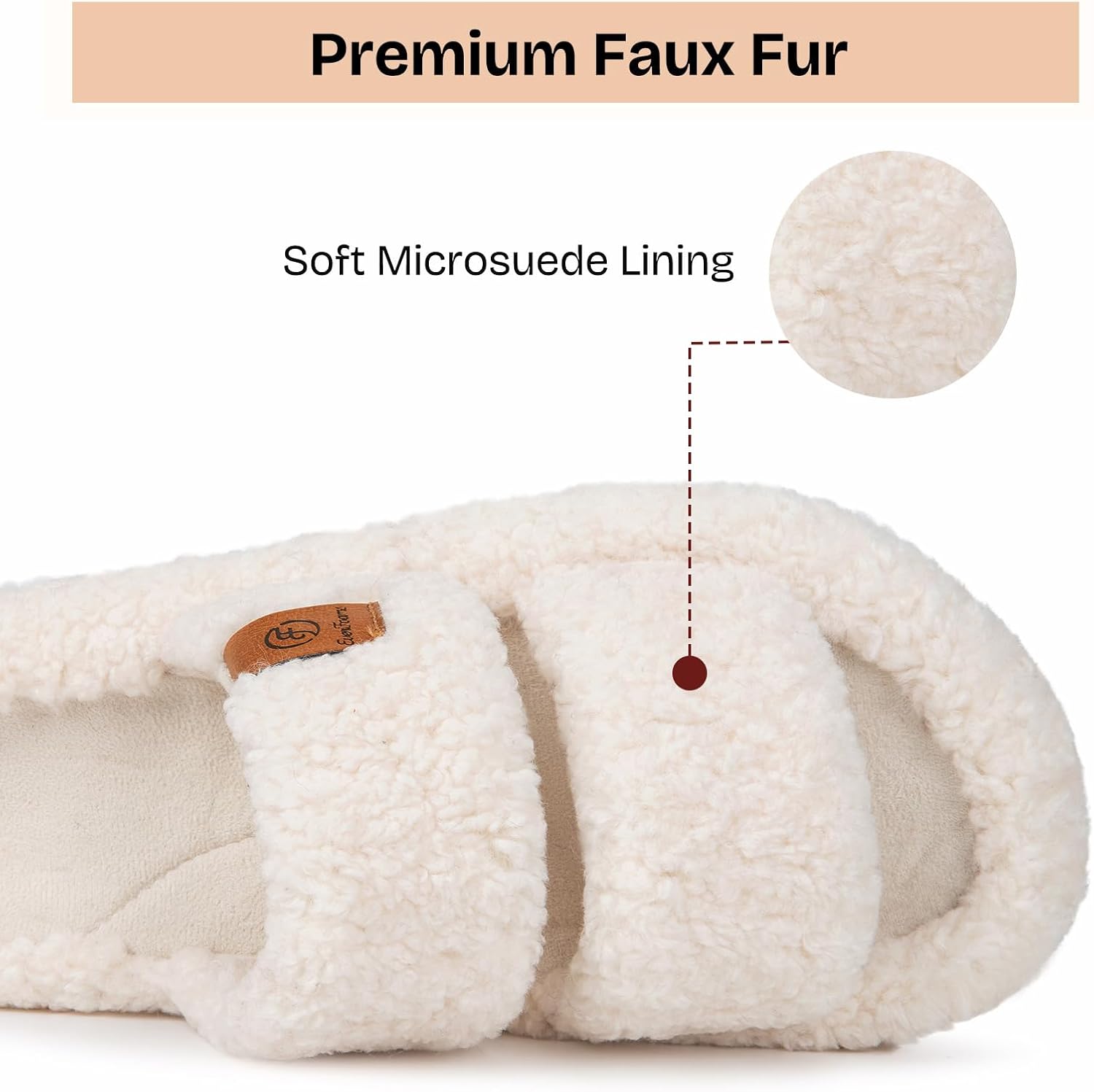 Detalle de EverFoams Women's Open-Toe Slippers with Memory Foam – Cozy Indoor-Outdoor Comfort