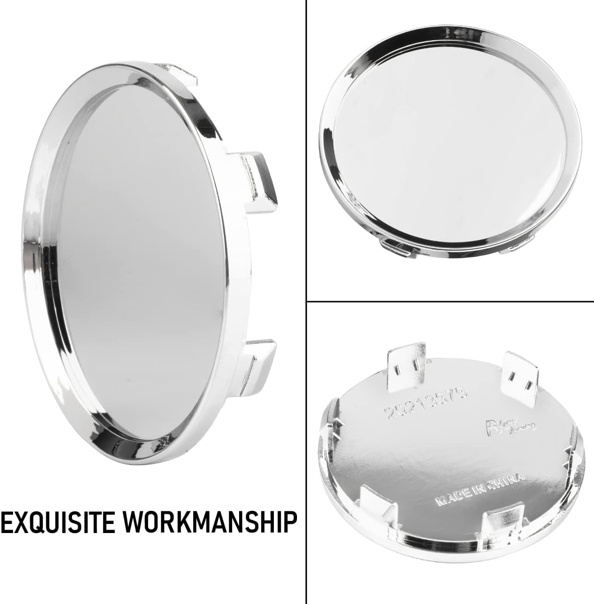 Thumbnail 6 de RhinoTuning 4 Pack 64mm wheel hub caps (OD 64mm, ID 61mm) in silvery style