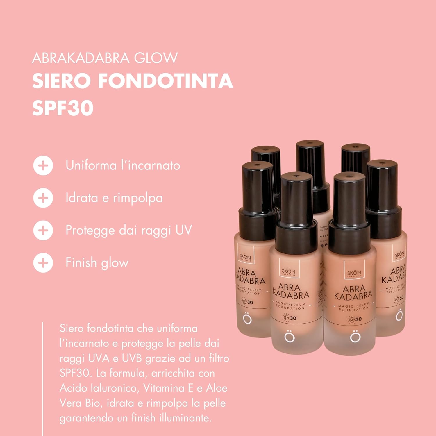 Detalle de Skön Abrakadabra Glow: Siero Fondotinta SPF30 per una pelle luminosa e modulabile