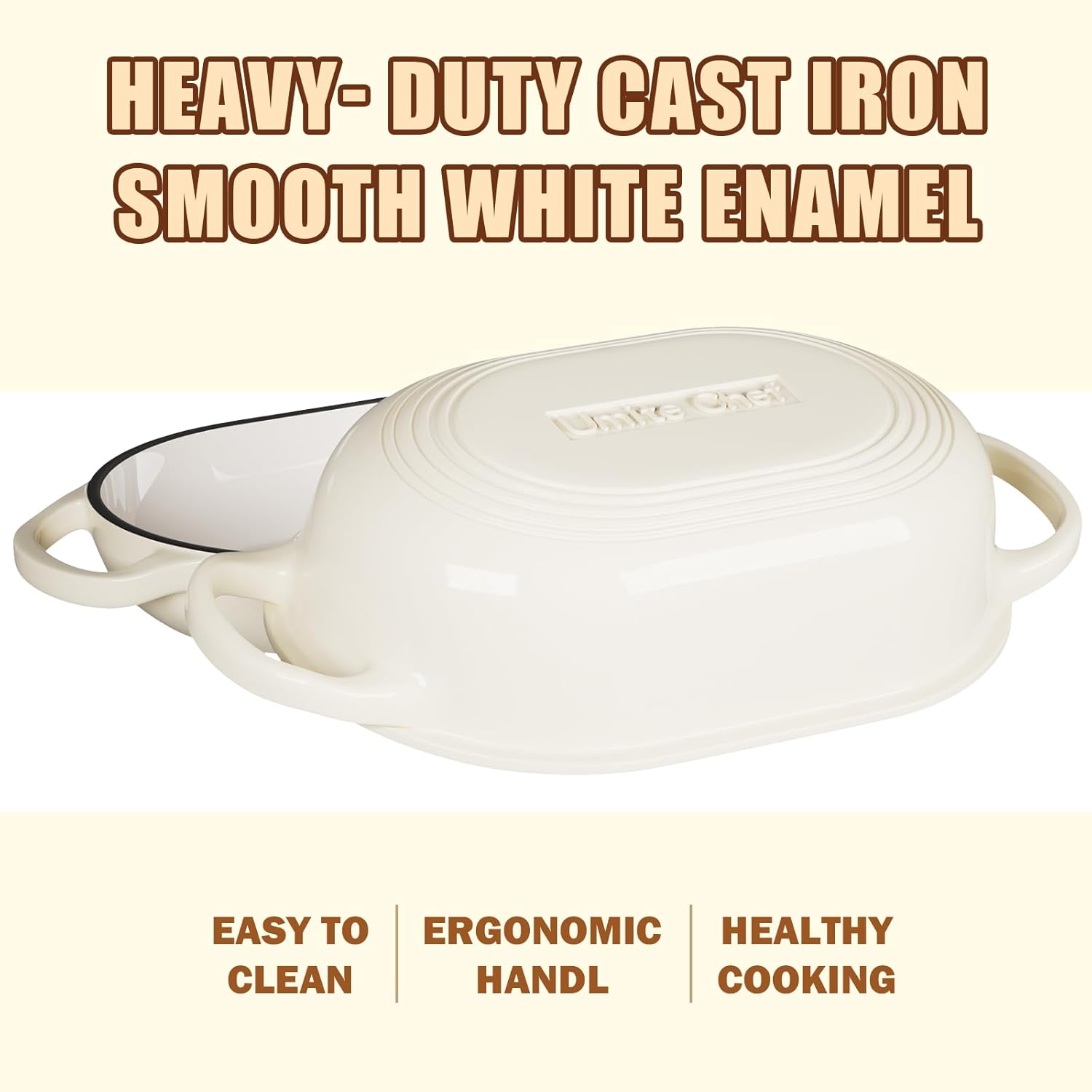 Thumbnail 2 de Enameled Cast Iron Dutch Oven Bread Baking Kit (5QT) with Sourdough Tools, Banneton & Lame (Cream White)
