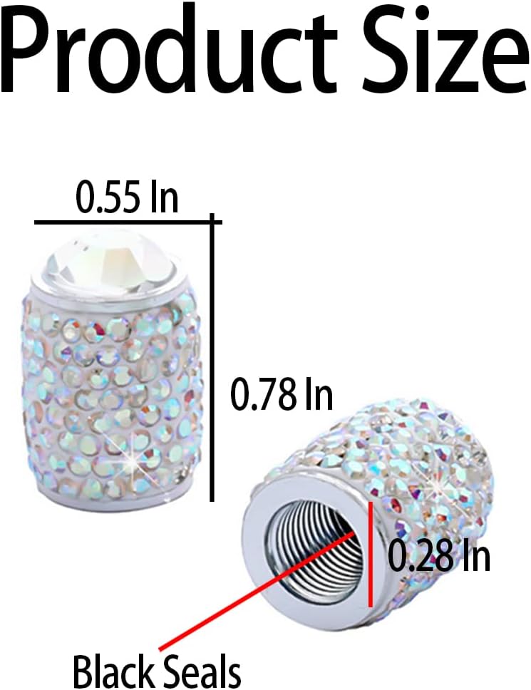 Detalle de Zipelo Crystal Rhinestone Tire Valve Stem Caps