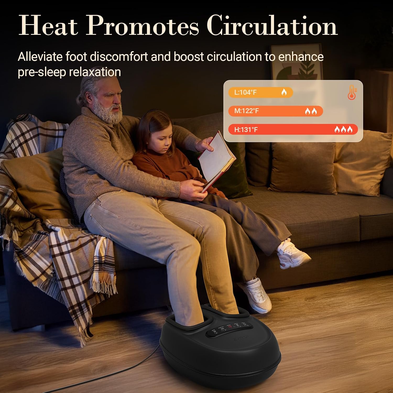 Detalle 2 de CuPiLo CPL-5551R Heated Shiatsu Foot Massager with Adjustable Heat