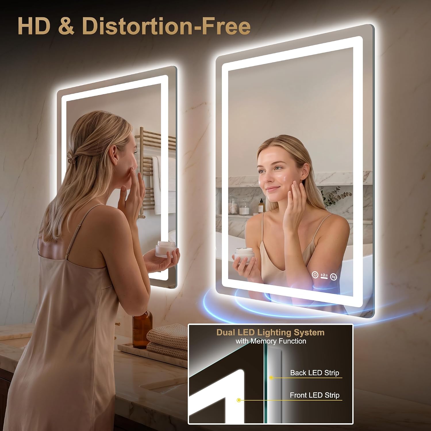 Detalle de LED Bathroom Vanity Mirror, 36" x 24