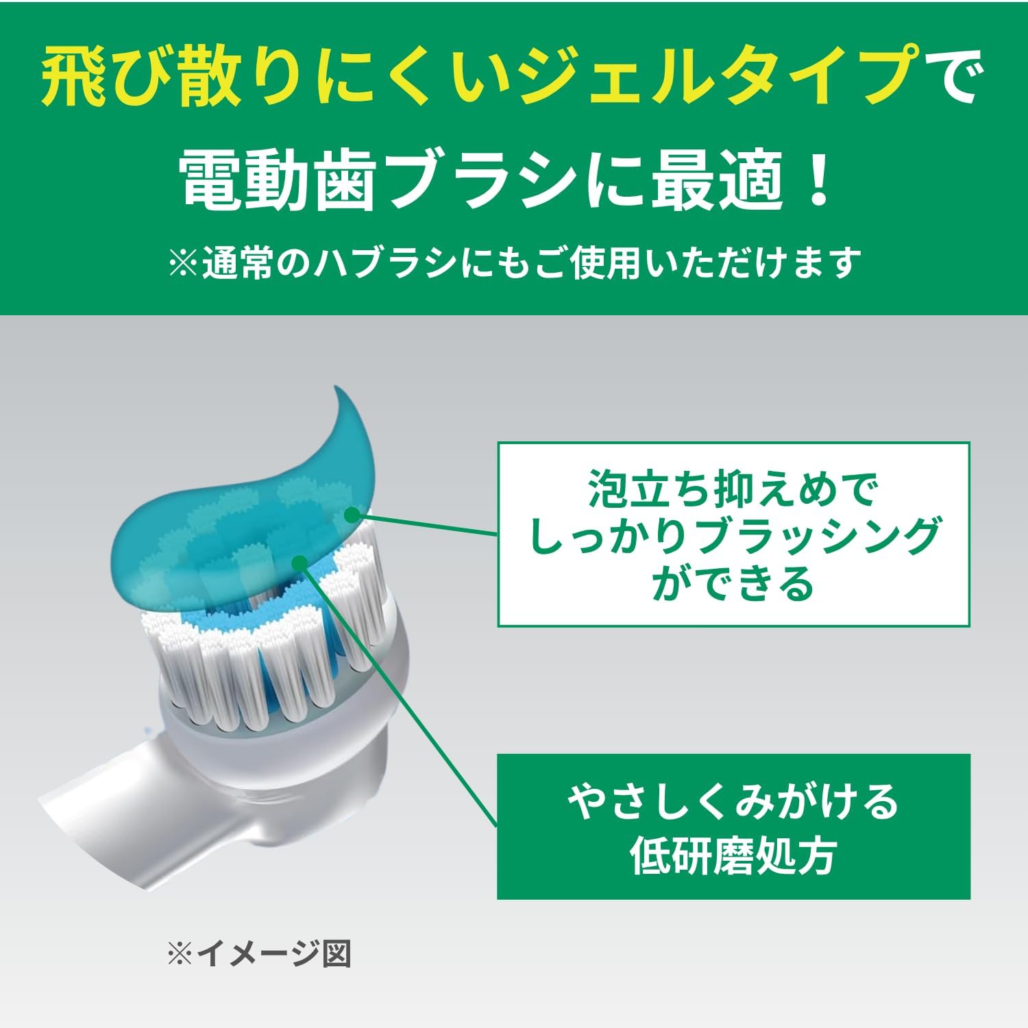 Detalle de GUM(ガム)歯周プロケア デンタルジェル ベルガモットタイプ 65g×3個 電動歯ブラシ用・低研磨