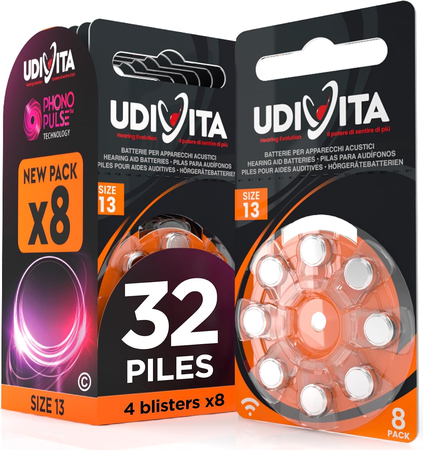 Thumbnail 6 de Piles Rayovac Extra Size 13 pour appareils auditifs : 64 piles zinc-air sans mercure (8 blisters)