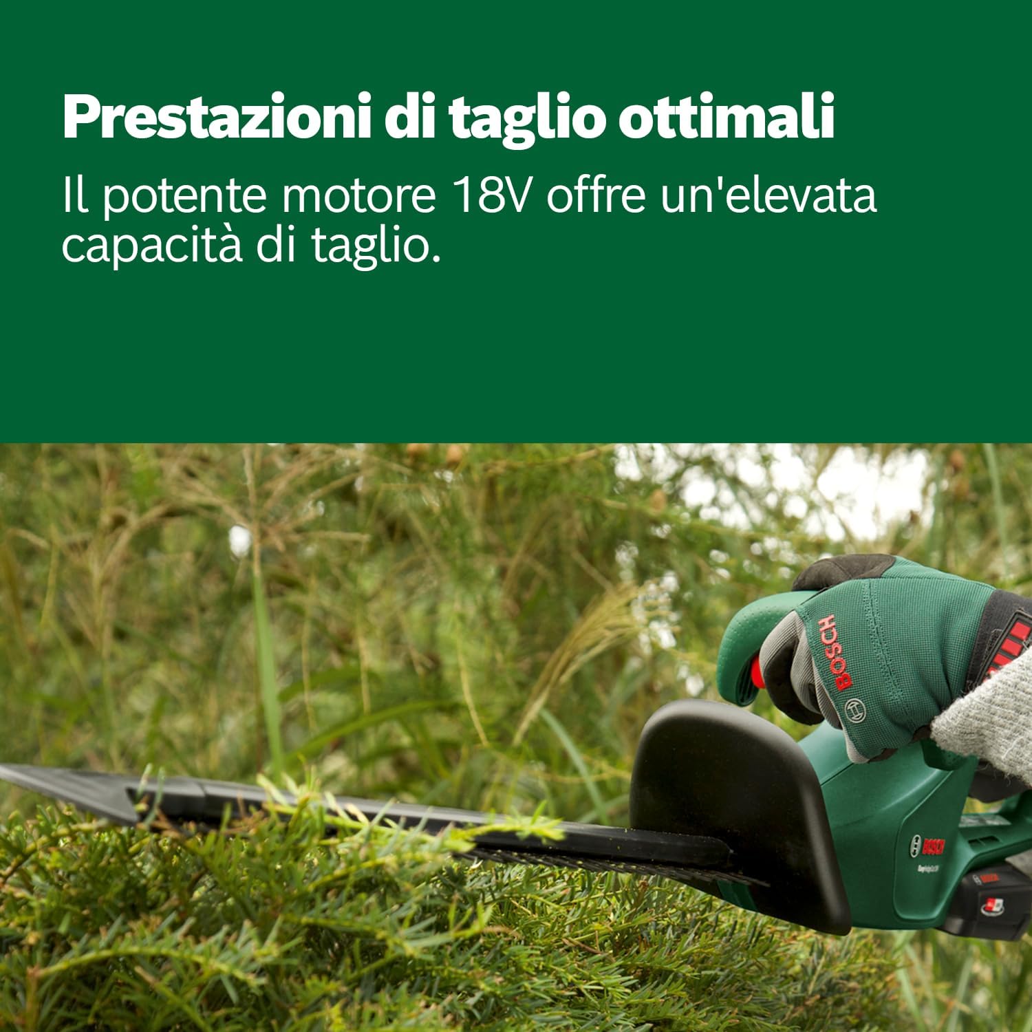 Thumbnail 4 de Bosch EasyHedgeCut 18-45: tagliasiepi a batteria leggera e maneggevole per piccoli cespugli