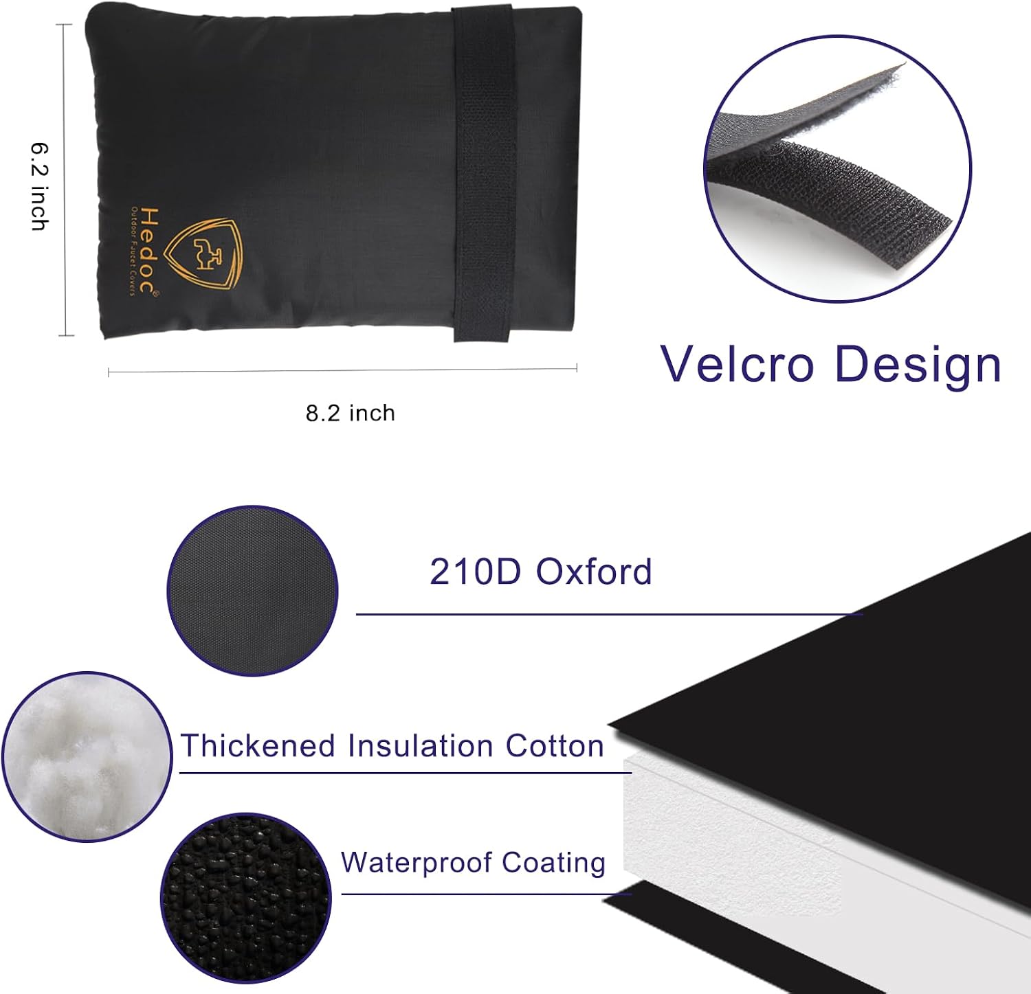 Thumbnail 2 de Hedoc Faucet Cover 2 Pack Outdoor Faucet Covers, 6 x 8.2 in.
