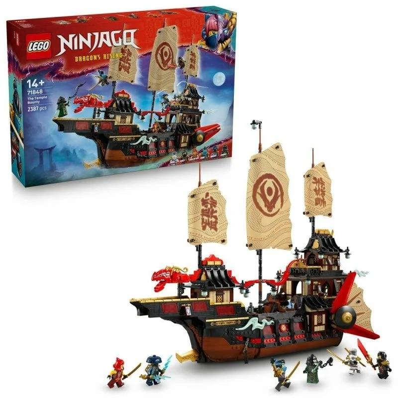 Detalle de LEGO Ninjago Bounty del Templo 71848 — 2.387 piezas 🧱