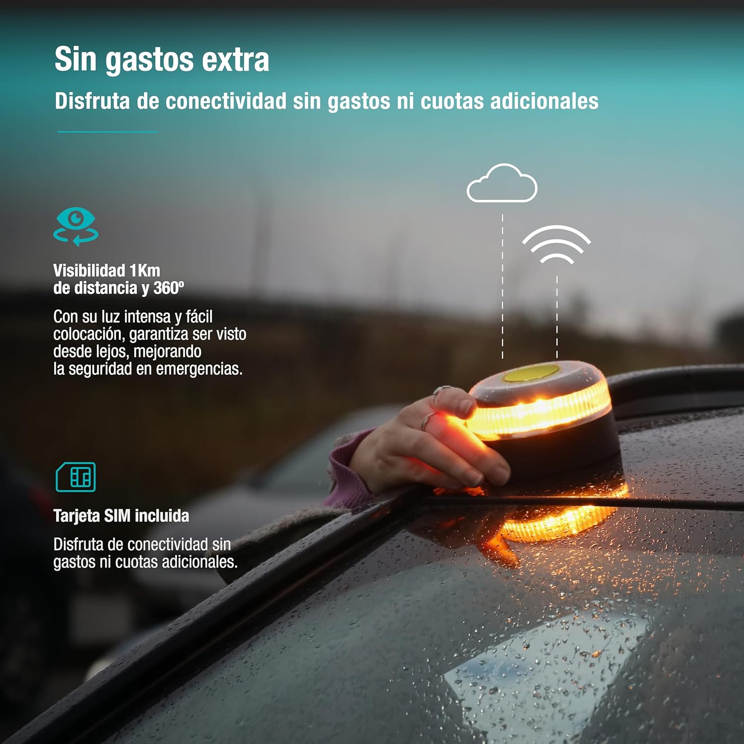 Detalle 2 de PMK GRUPO Baliza V16 Conectada 1 km
