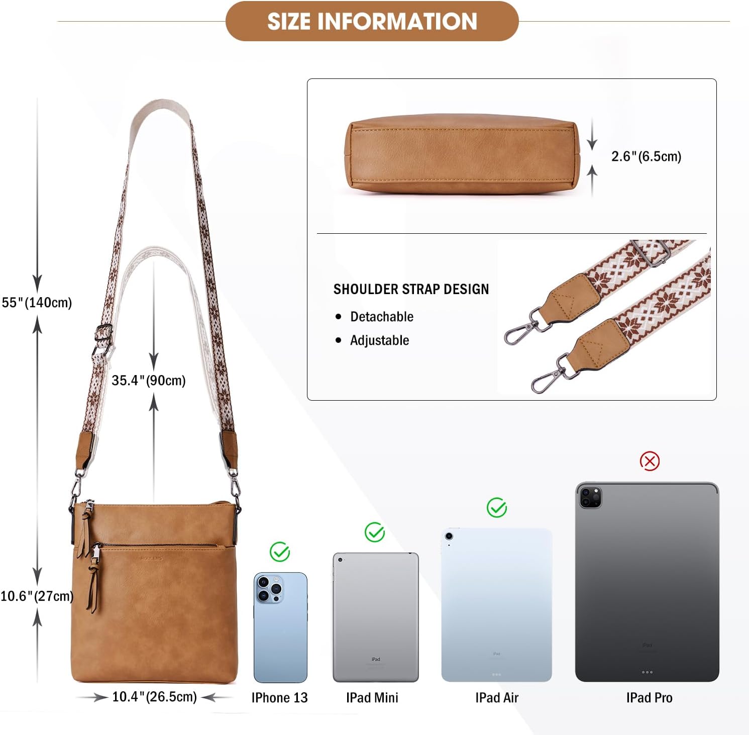 Thumbnail 2 de Roulens Trendy Crossbody Bag 11in