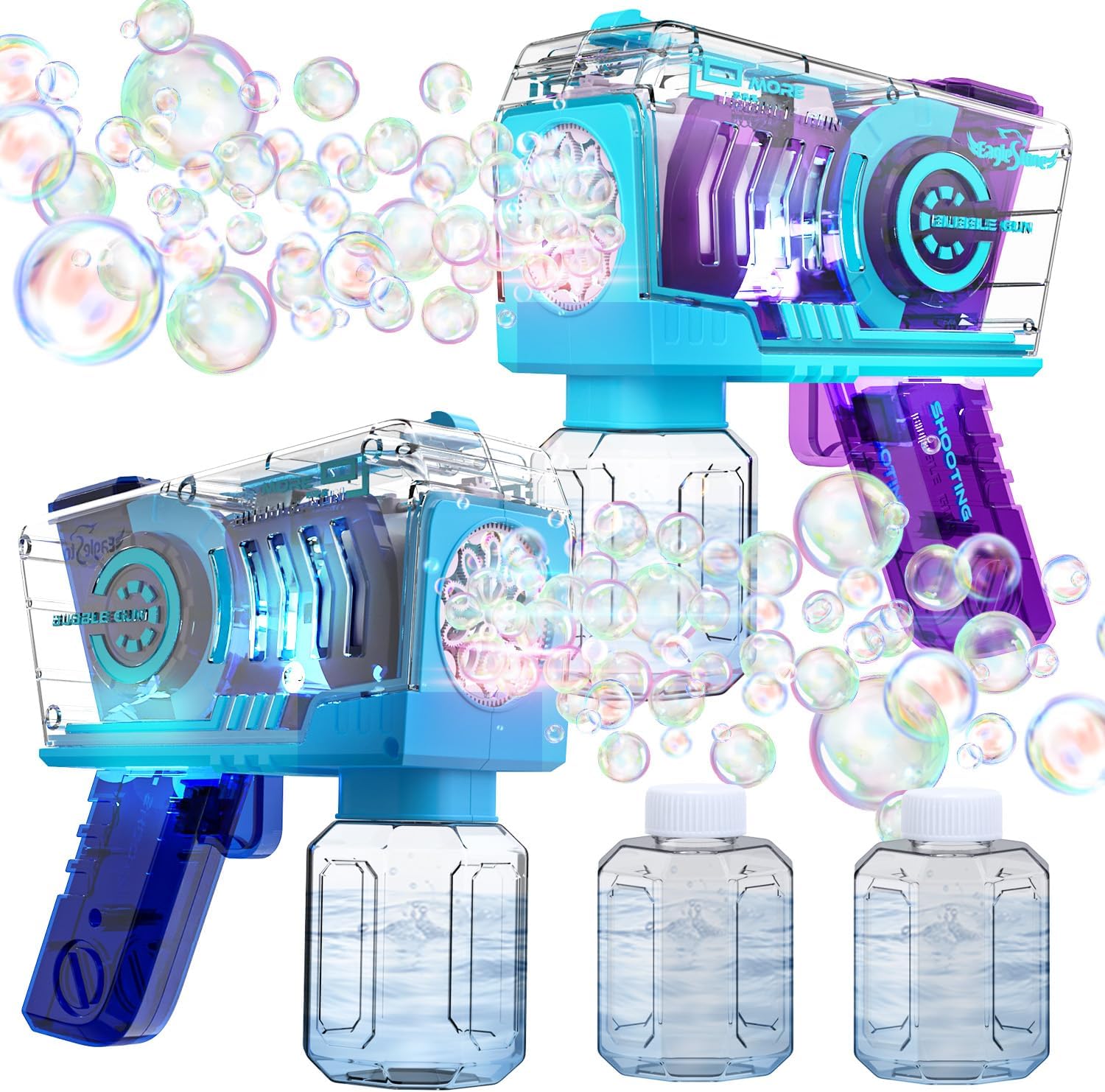 Imagen de EagleStone 2 Pack Kids' Bubble Guns (Automatic Bubble Machines with 10-Hole Wands) en OfertitasTOP
