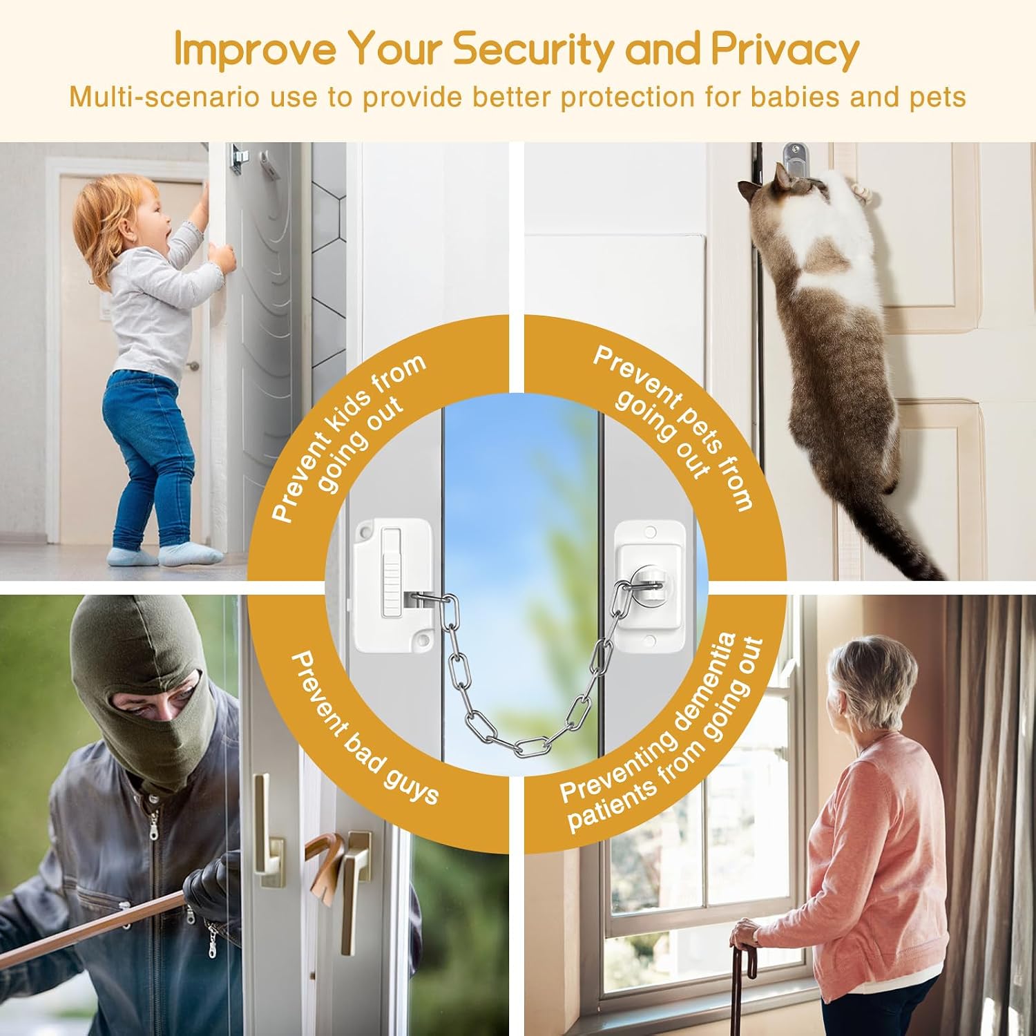 Thumbnail 4 de 2 Pack UPVC Window Locks for Safety