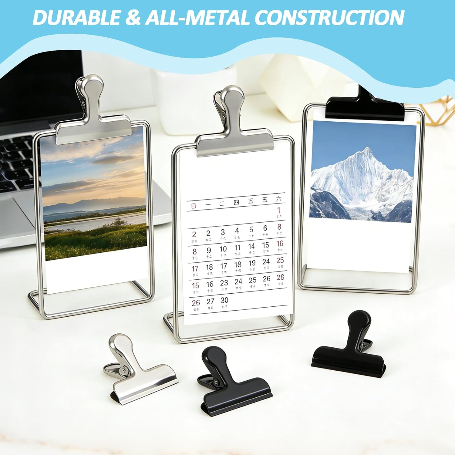 Detalle 2 de SZTCECDM 16-Pack 7 cm Stainless Steel Bag Clips, Black
