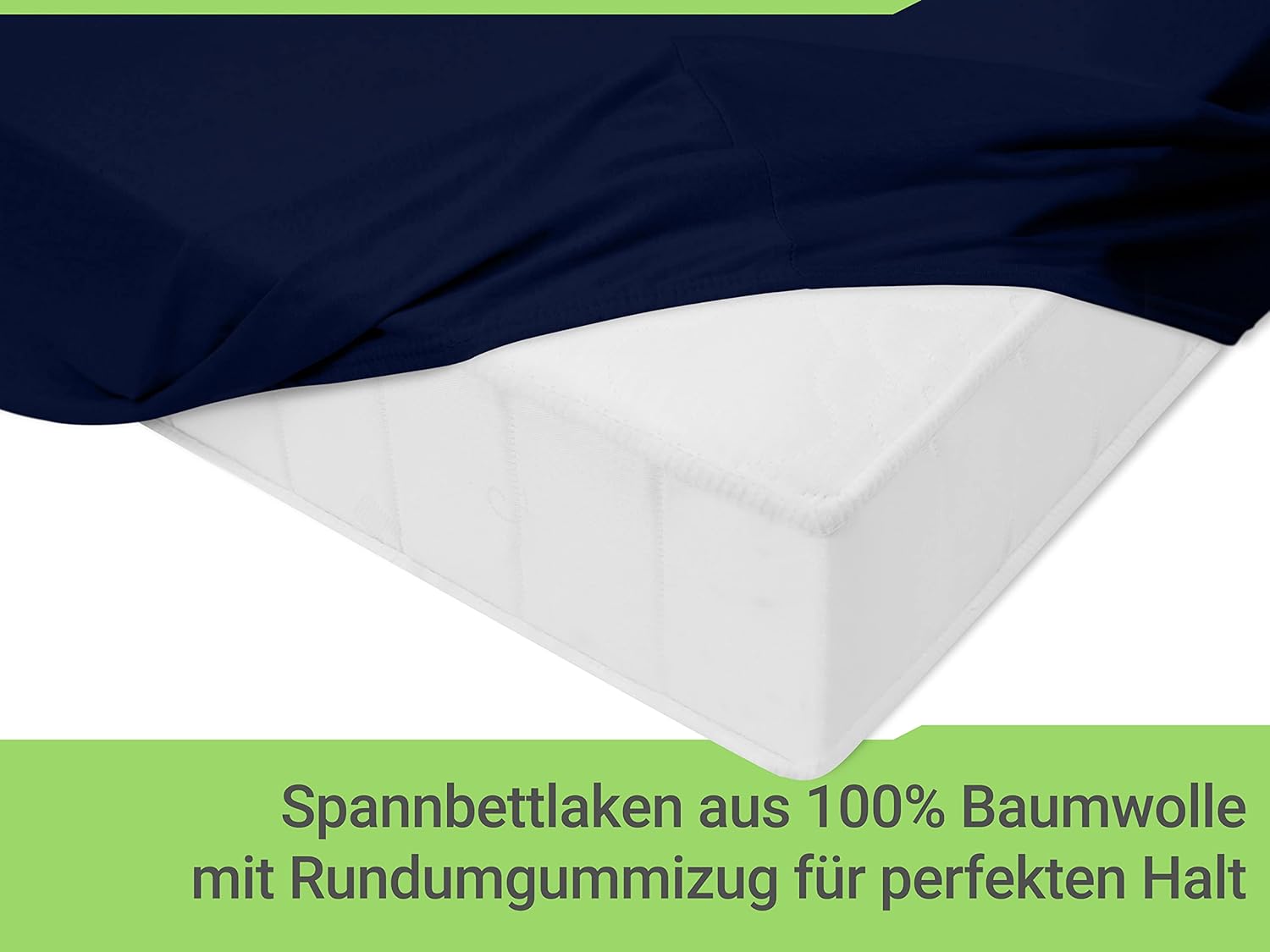 Thumbnail 3 de Emily's Check – Lot de 2 draps-housses coton 90x200 cm, bleu marine