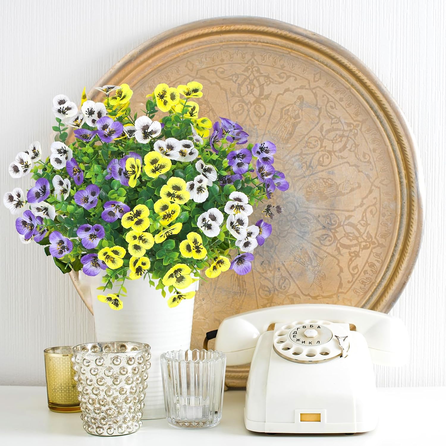 Detalle 2 de DEMIUKO 9 Bündel künstliche Blumen Gelb 🌼