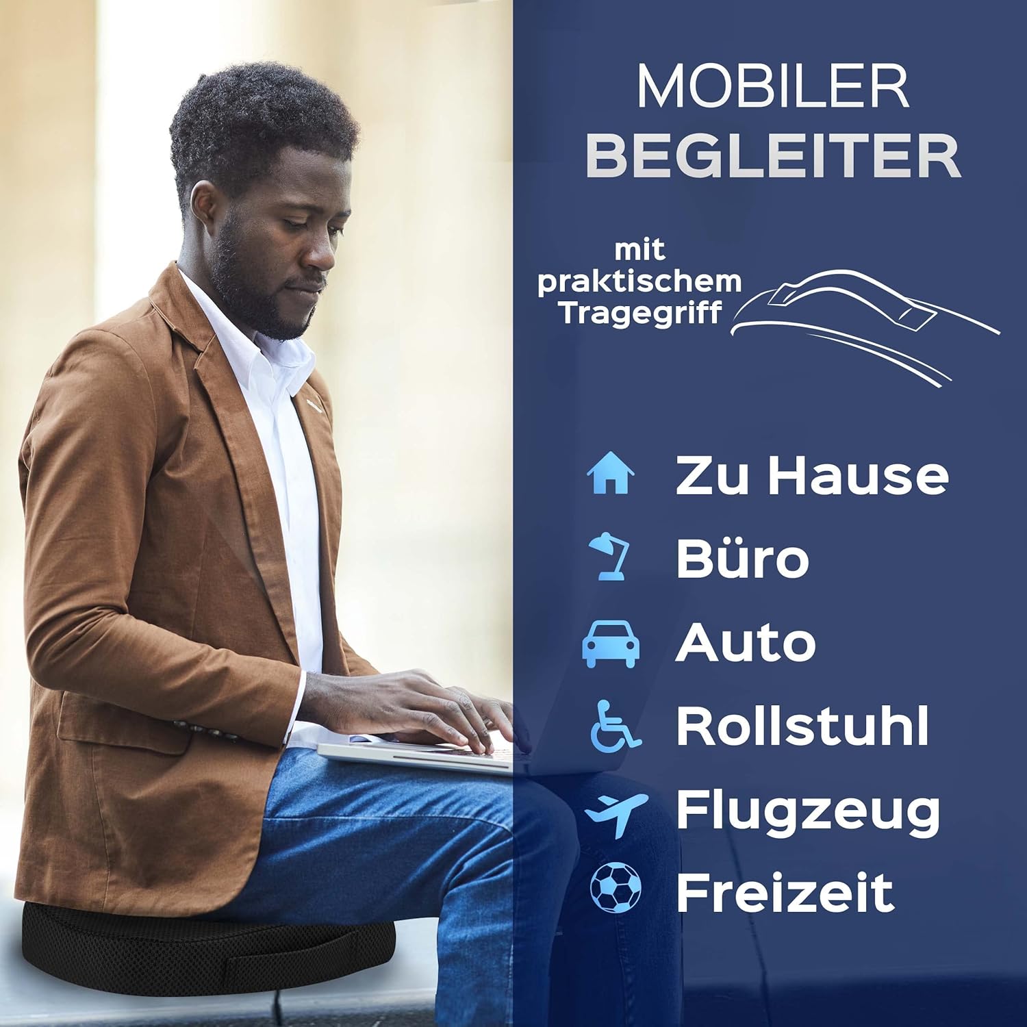 Thumbnail 6 de bonmedico Sitzkissen orthopädisch 45D 💺