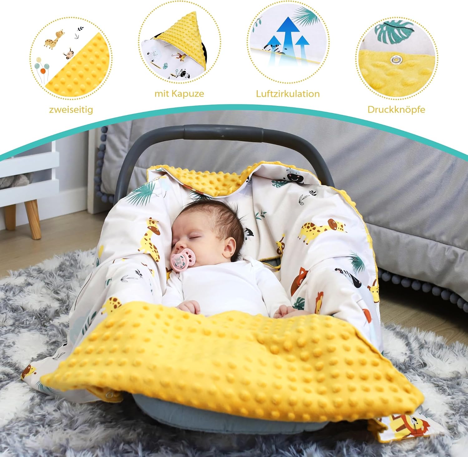 Thumbnail 4 de Totsy Baby Couverture nid d’ange 90 x 90 cm