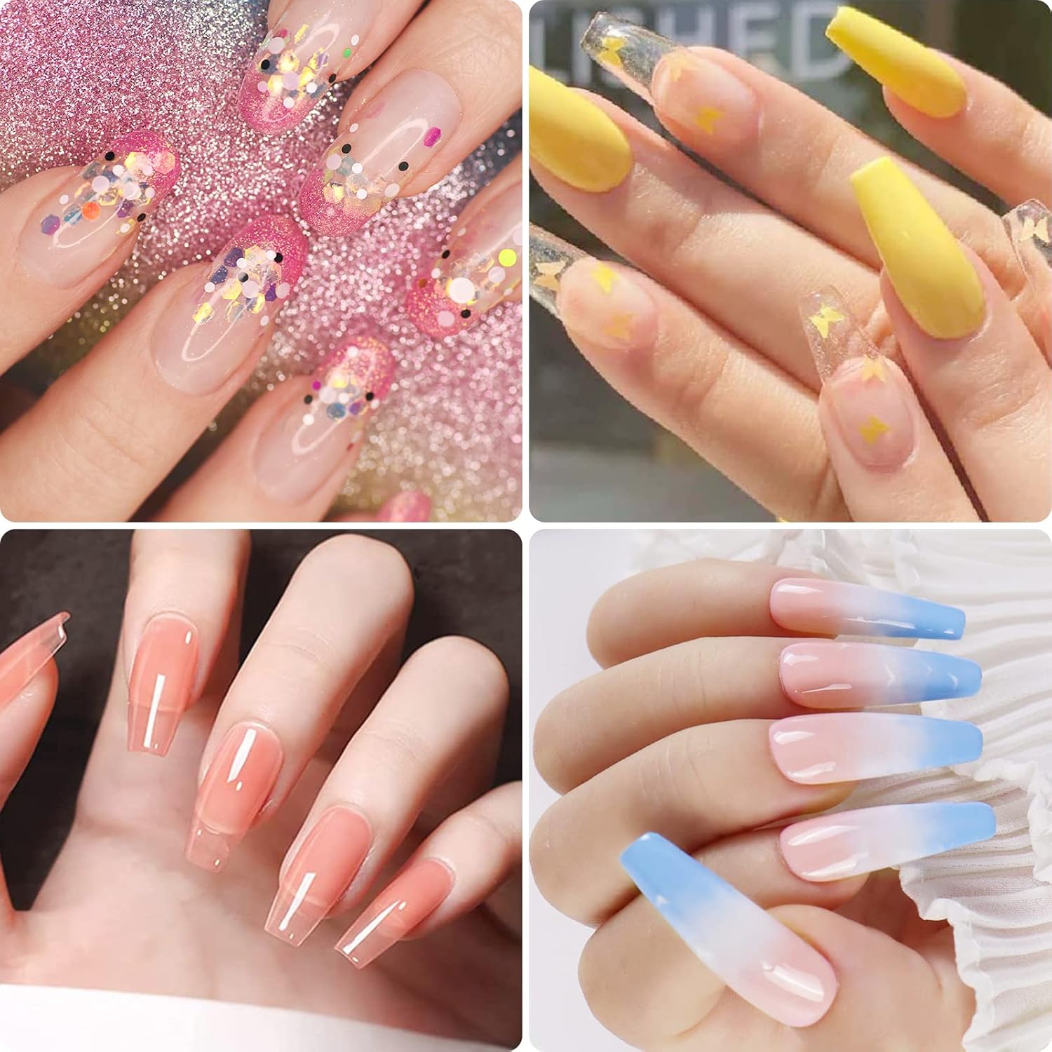Thumbnail 5 de Faux ongles en acrylique Carehabi – Capsules transparentes, 500 pièces, 10 tailles (semi givré) + valisette