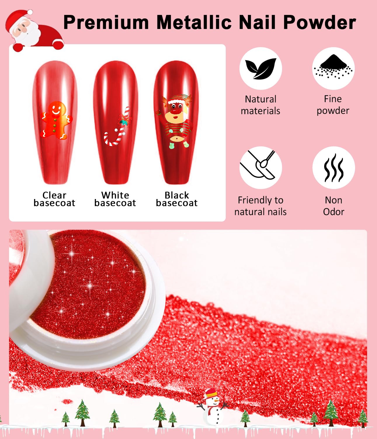 Detalle 1 de BISHENGY Color Chrome Nagel-Powder-Set 2 Farben