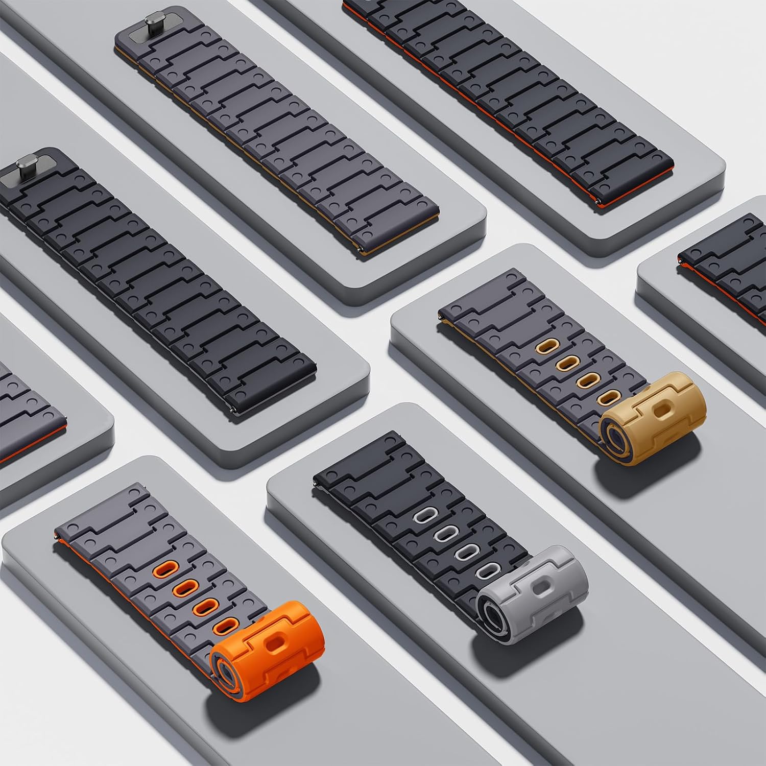 Detalle 2 de Bandletic 22mm Magnetic Silicone Watch Strap: multifunctional comfort for Garmin, Samsung and more