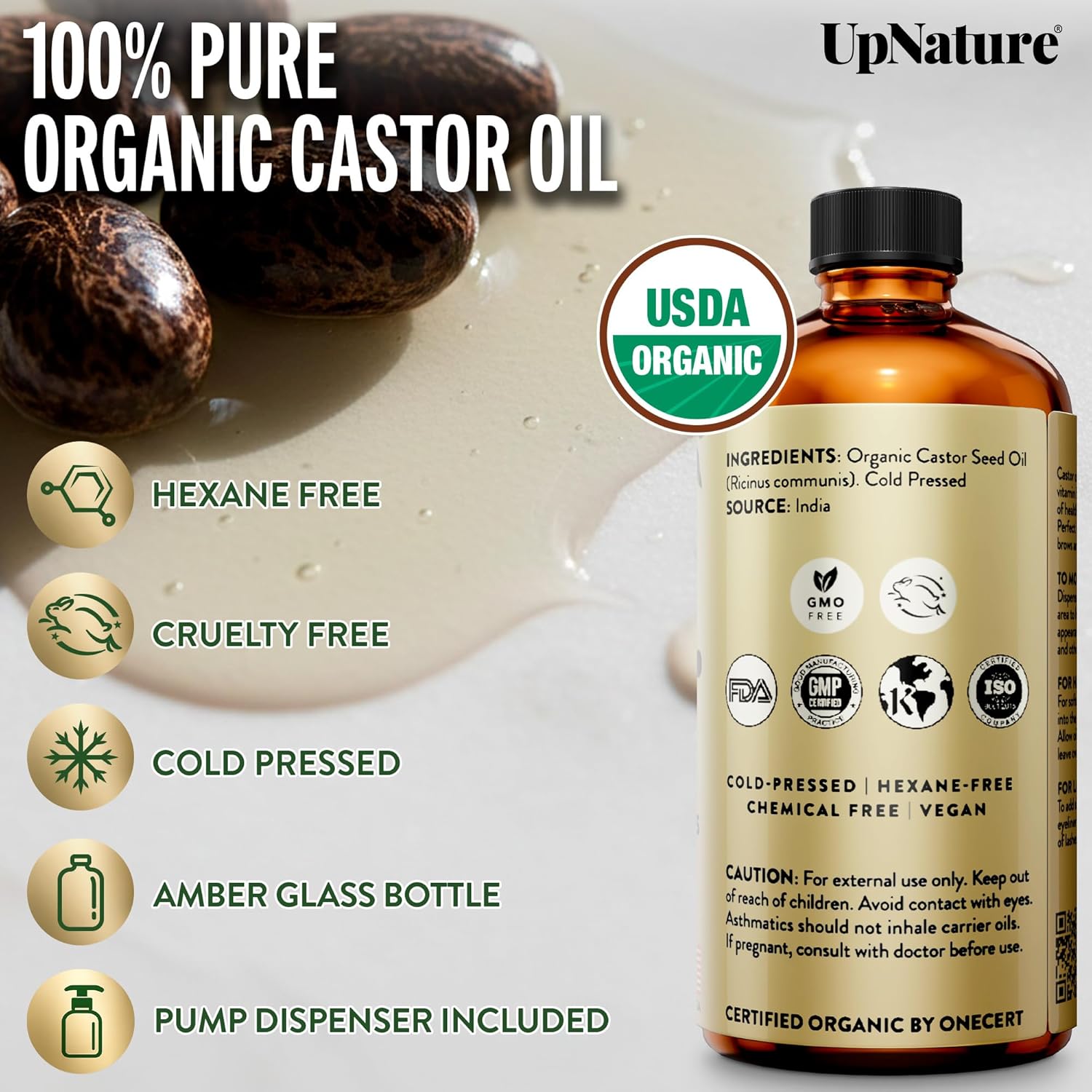 Thumbnail 4 de UpNature Organic Castor Oil 16 oz