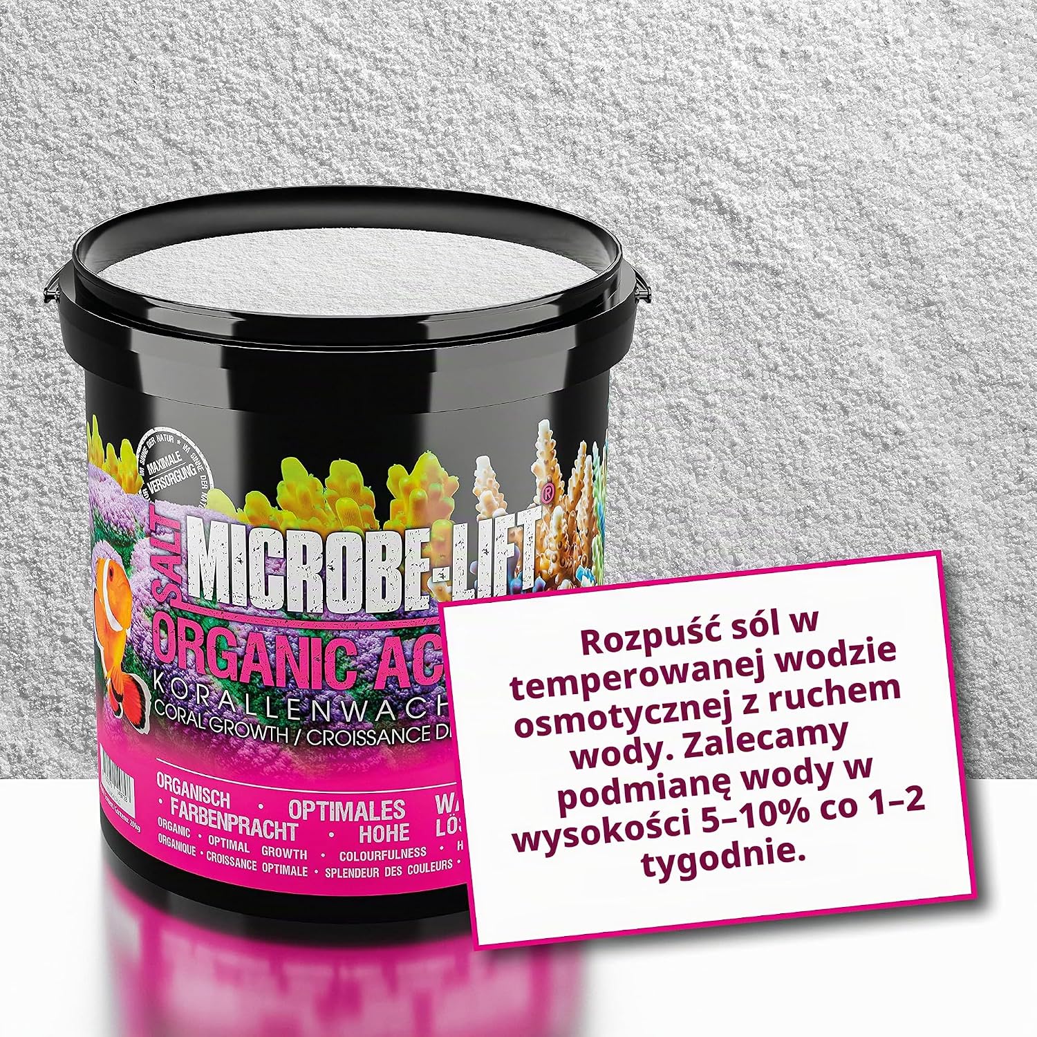 Detalle 1 de ARKA Organic Active Salt – syntetyczna sól morska 20 kg z boosterem koralowców