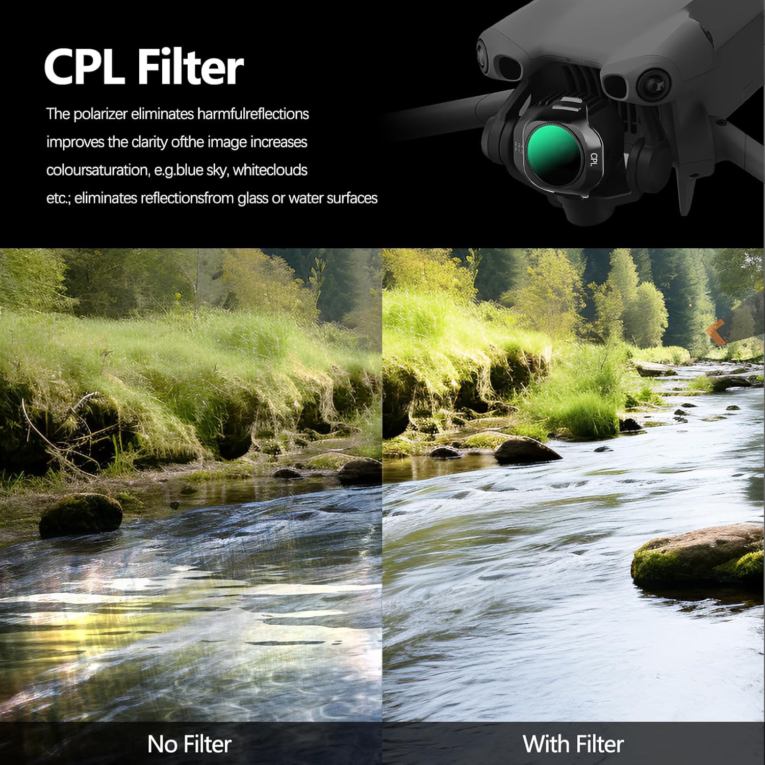 Thumbnail 4 de FPVtosky ND & CPL Filter-Set kompatibel mit DJI Mini 5 Pro (6er-Pack: CPL, ND8/16/32/64/256)