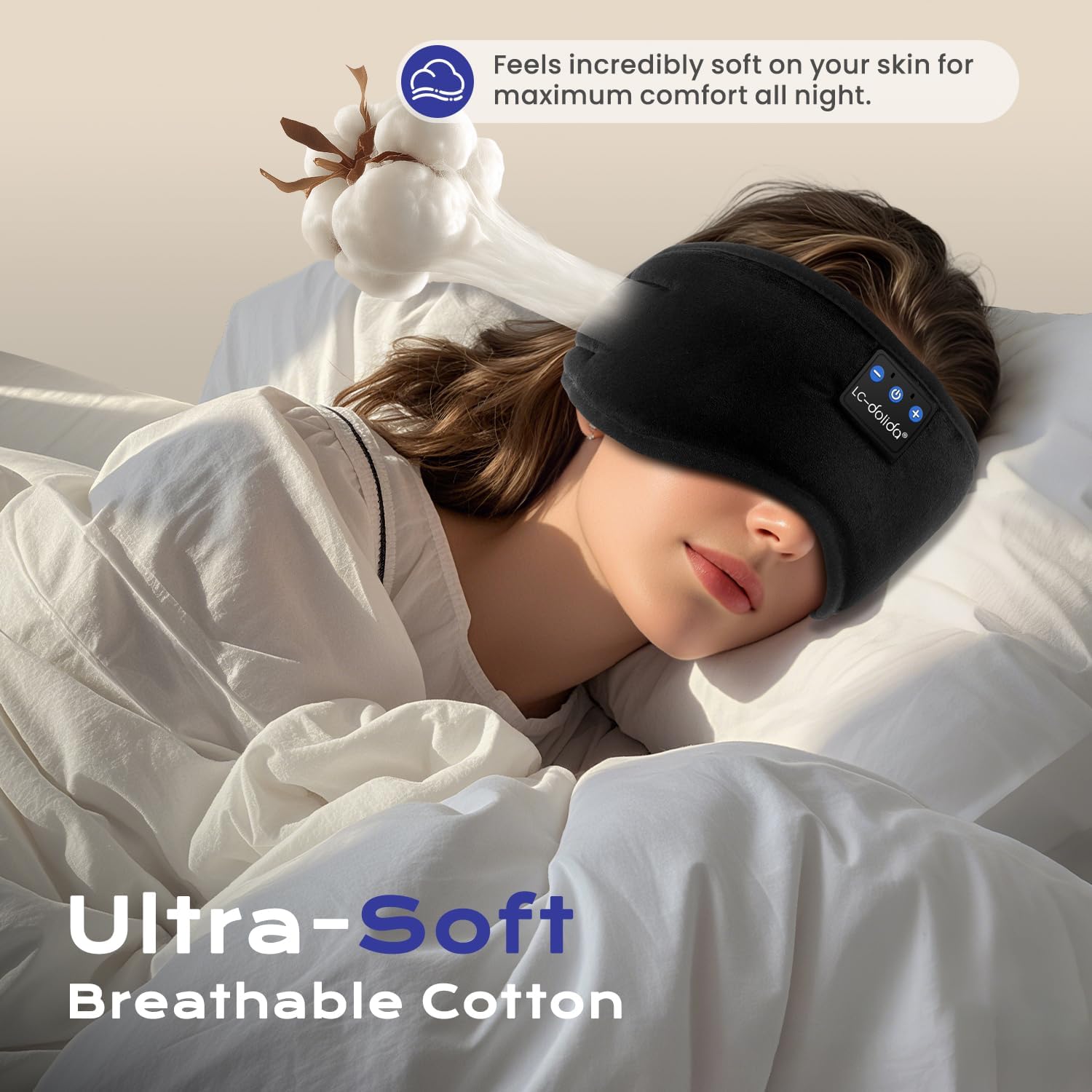 Thumbnail 1 de LC-dolida Sleep Mask with Bluetooth Headphones for Side Sleepers