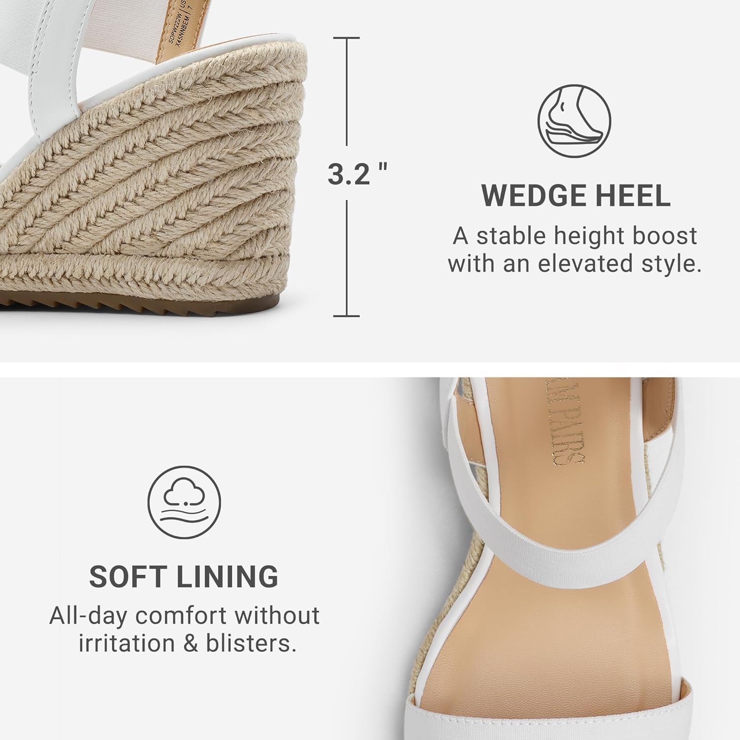 Thumbnail 4 de DREAM PAIRS Women's Open Toe Espadrille Platform Sandals with Elastic Ankle Strap