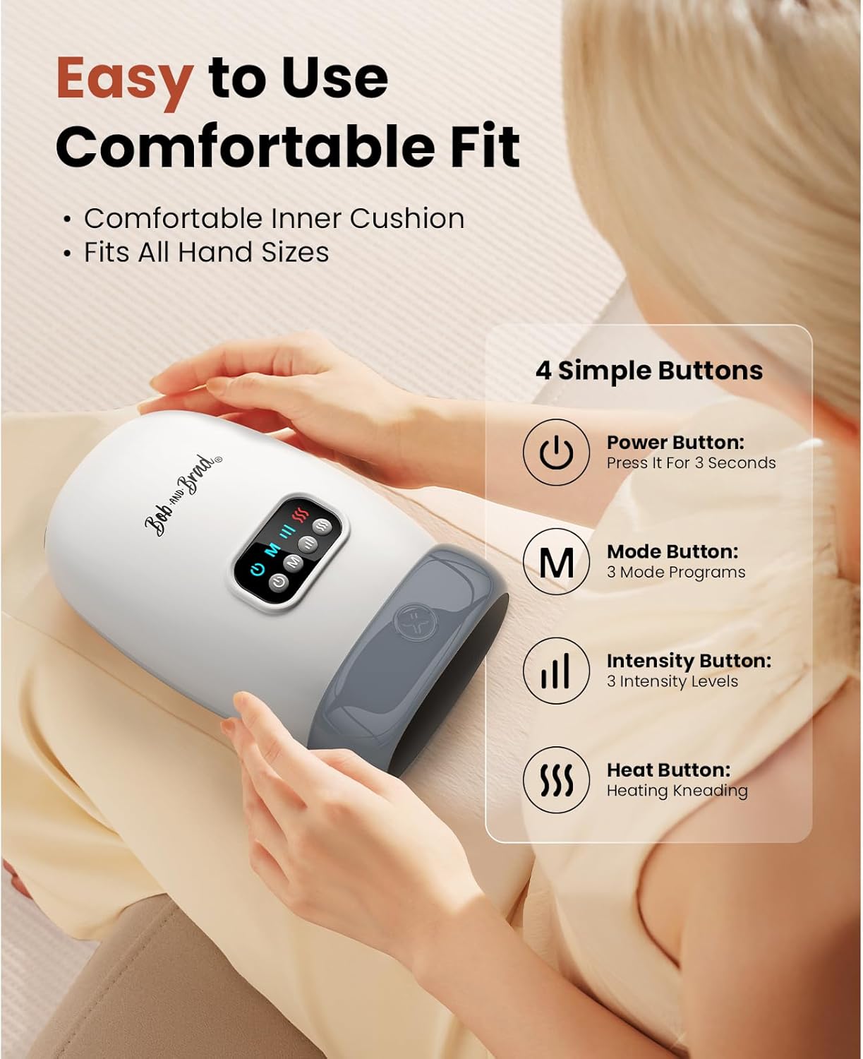 Thumbnail 5 de BOB AND BRAD H60 Masajeador de Manos con Calor y Compresión 💆