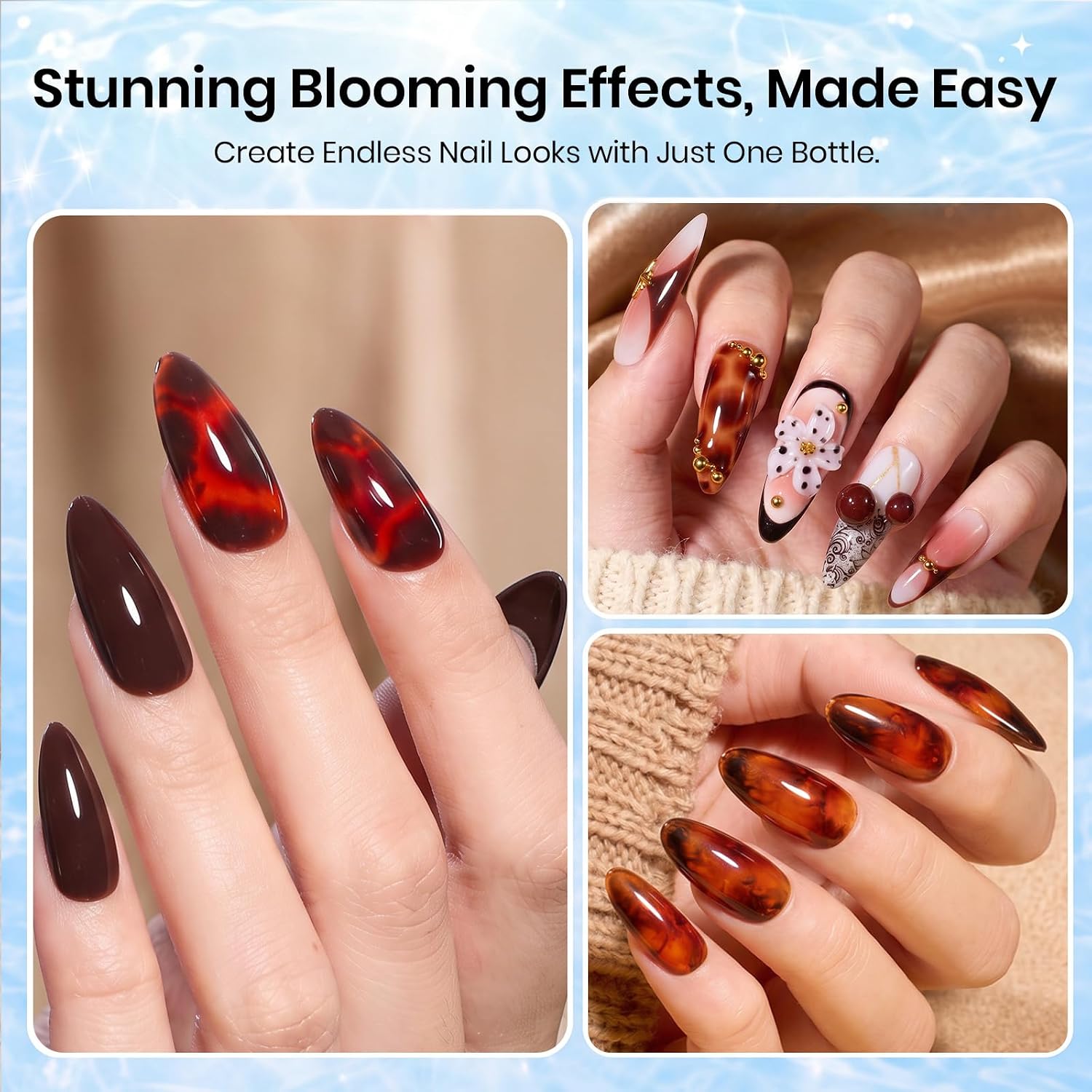 Thumbnail 1 de Beetles Blooming Gel 15ml nail polish for marble effect 💅