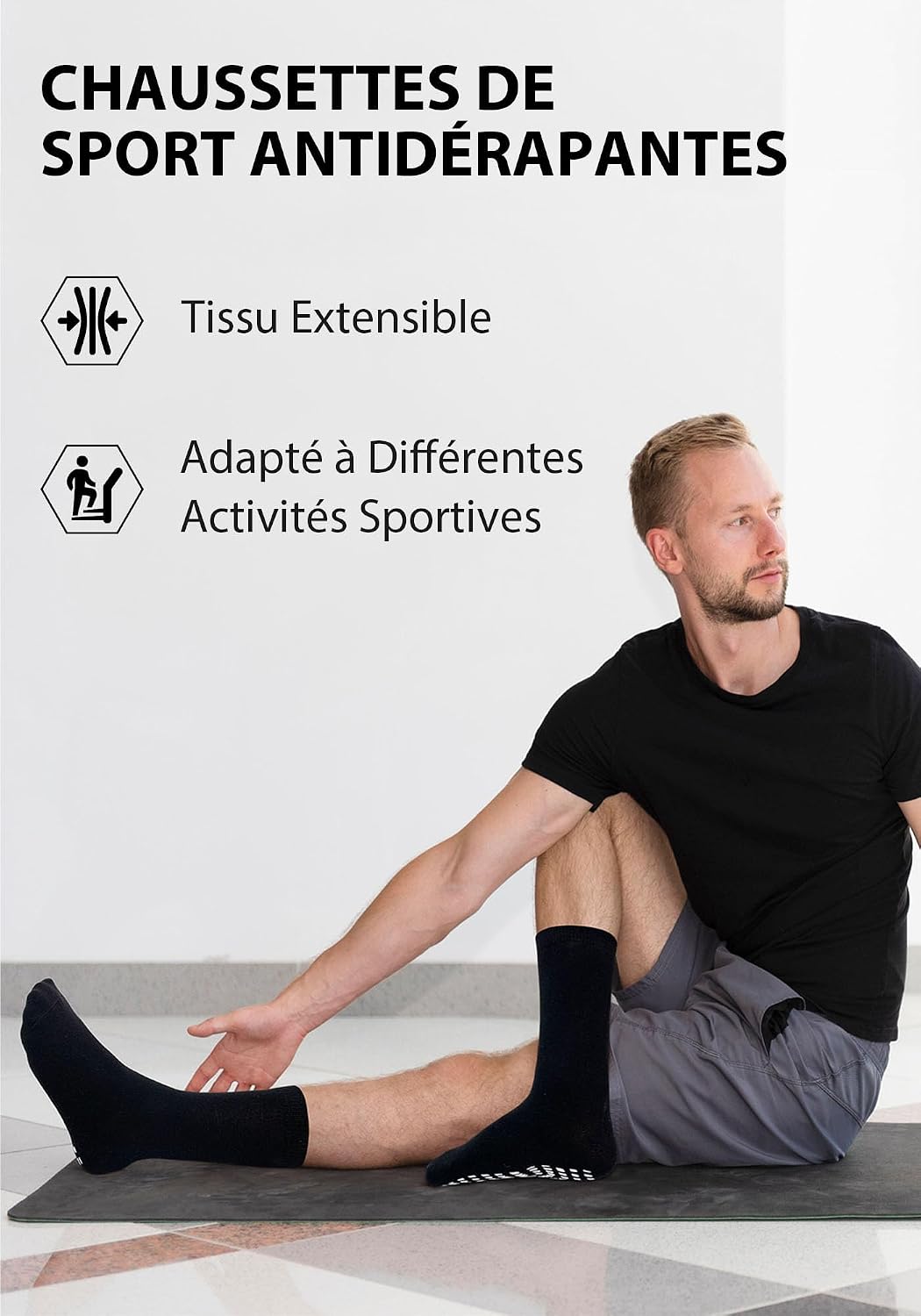 Thumbnail 5 de ZAKASA Chaussettes Antidérapantes Homme