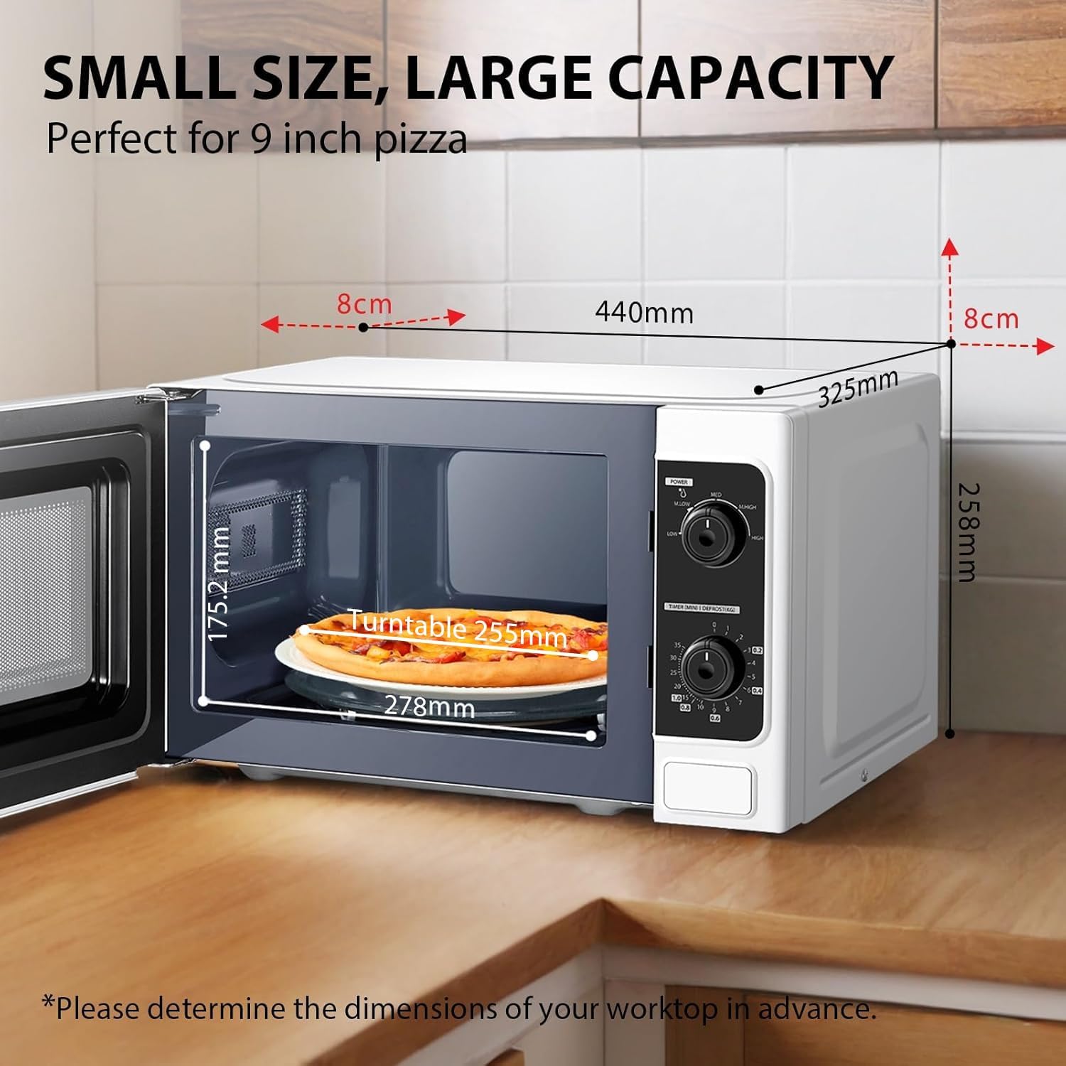 Thumbnail 3 de TOSHIBA MM-MM20P(WH) 20 L microwave with 800W