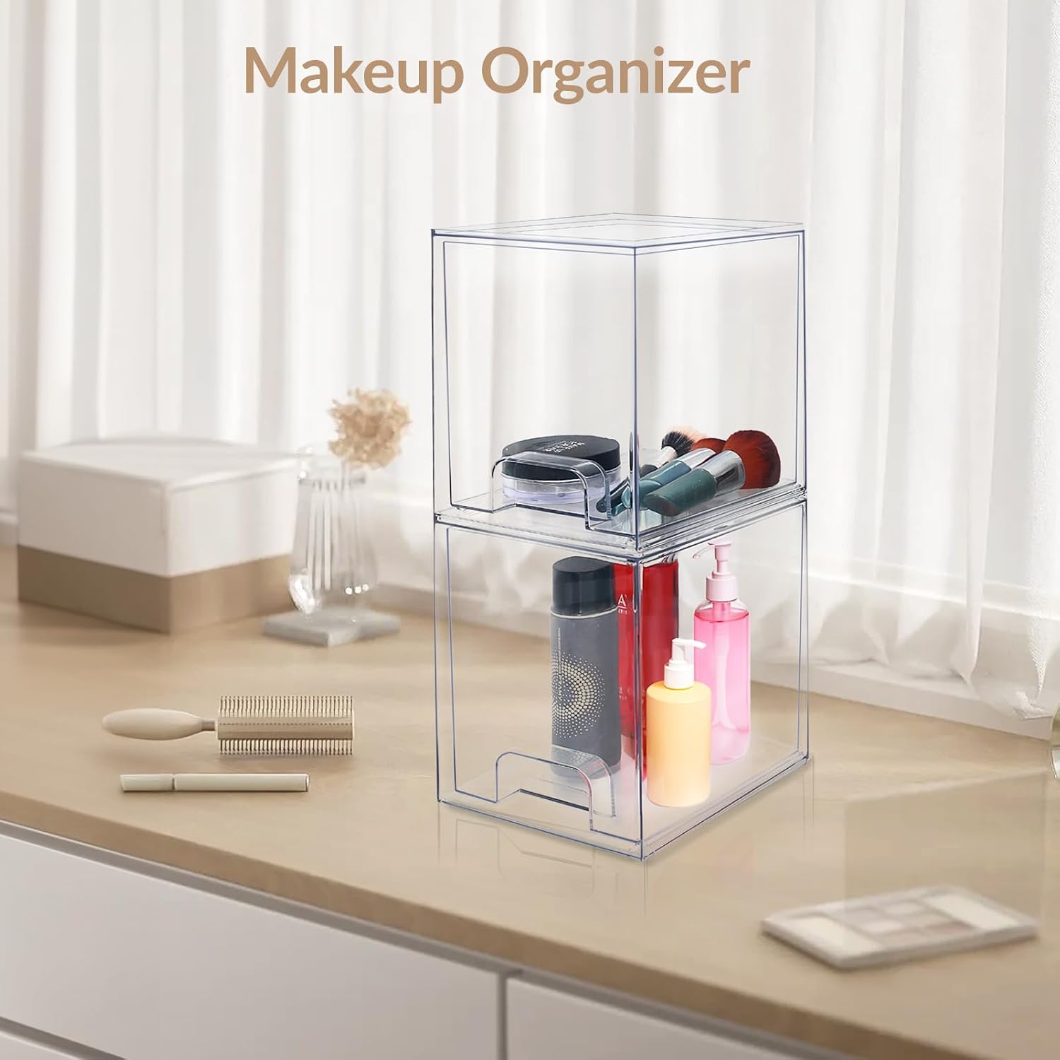 Detalle de Stapelbarer Make-up-Organizer 18,8 cm