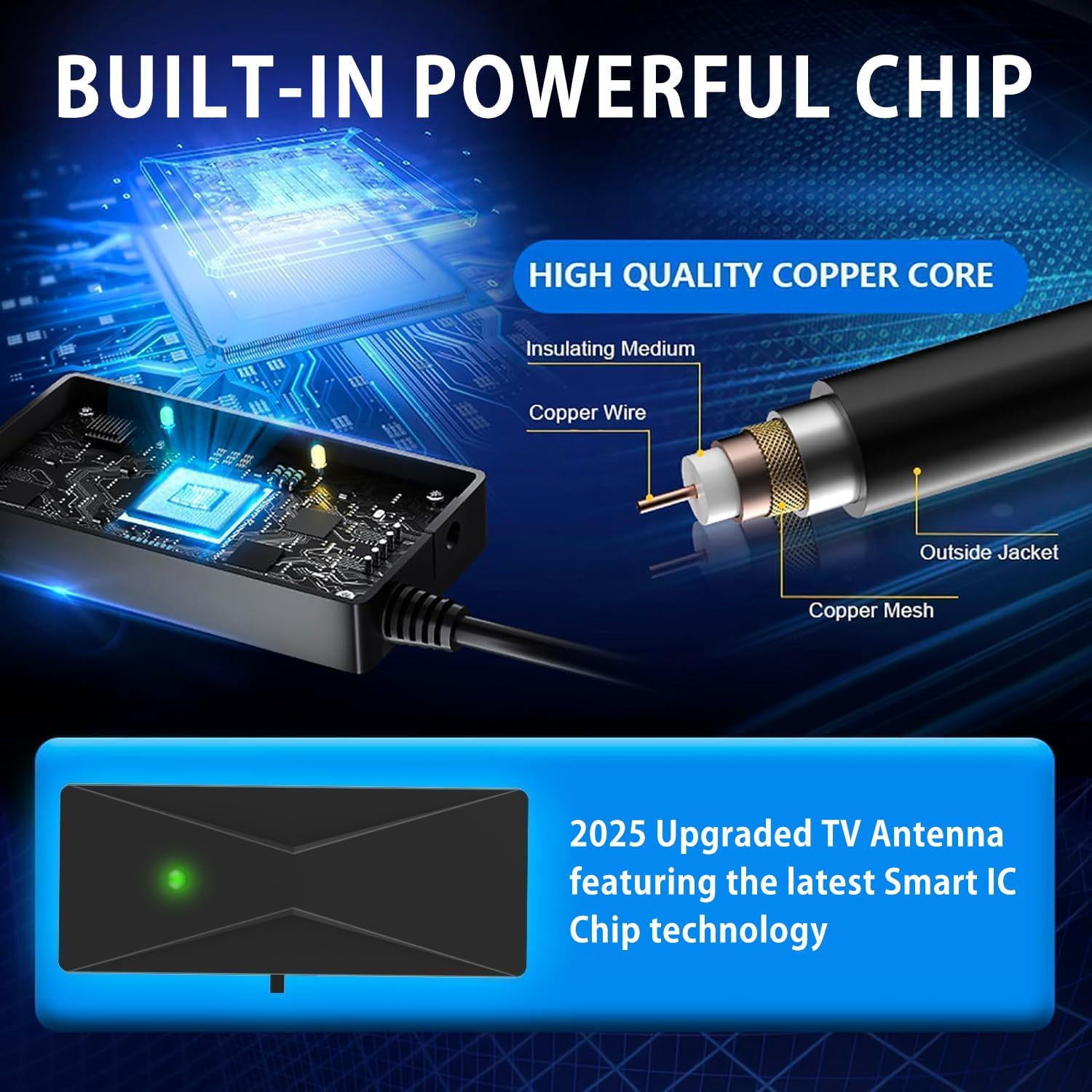 Thumbnail 5 de 2025 Digital Antenna for Smart TV — 360° reception