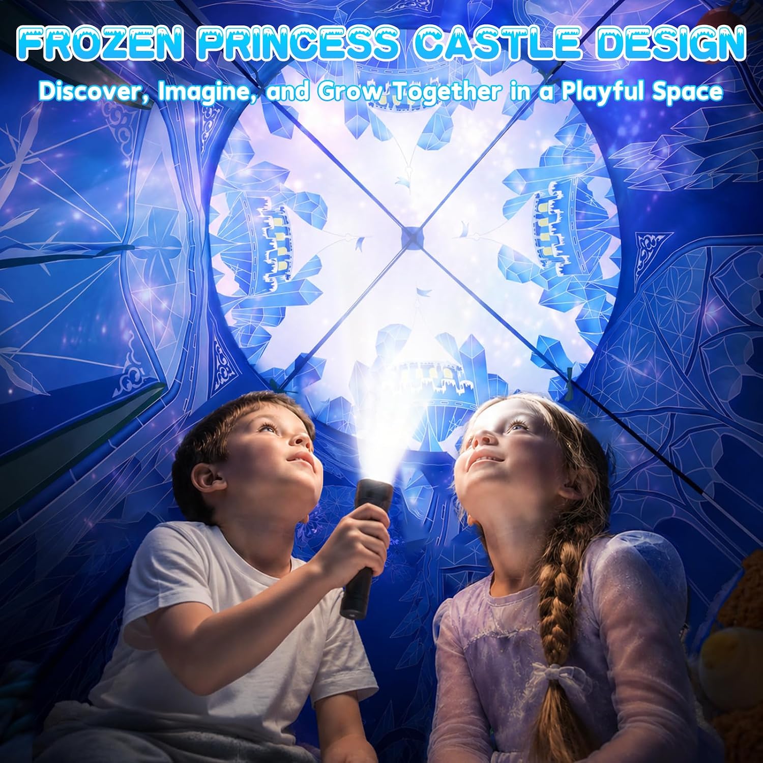 Thumbnail 2 de Hamdol Princess Play Tent for Girls: Ice Castle Frozen Toy for Indoor & Outdoor Play