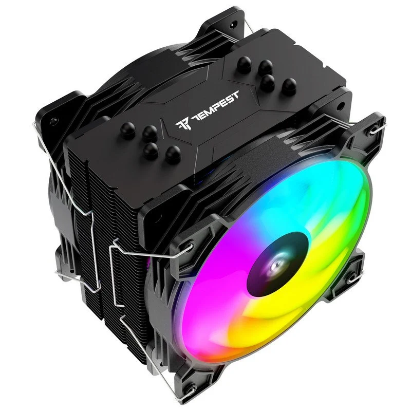 Detalle de Tempest Cooler 4Pipes Ventilador CPU 2x120 mm RGB Negro 🖥