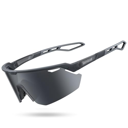 Detalle de Lamicall Schnelle Brille – Leichtgewichtige Sportbrille mit Polarisierung (24 g, TR-90) für Fahrrad, Laufen und Outdoor