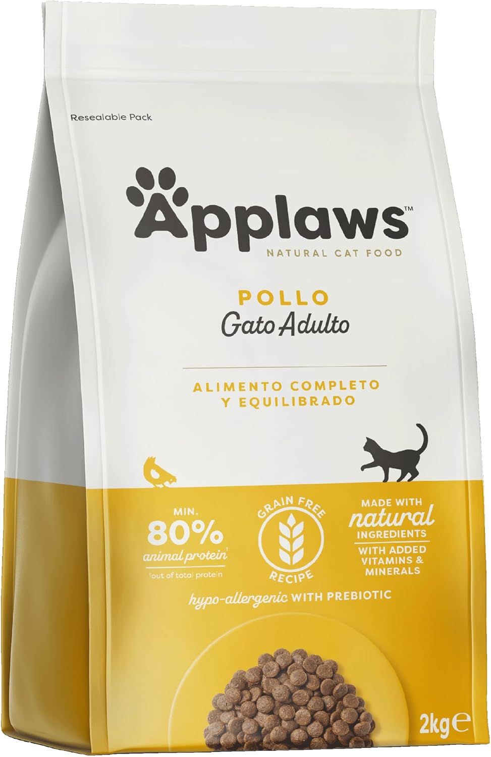 Detalle de Applaws Alimento Seco Natural sin Granos para Gatos 🐱 - 2 kg