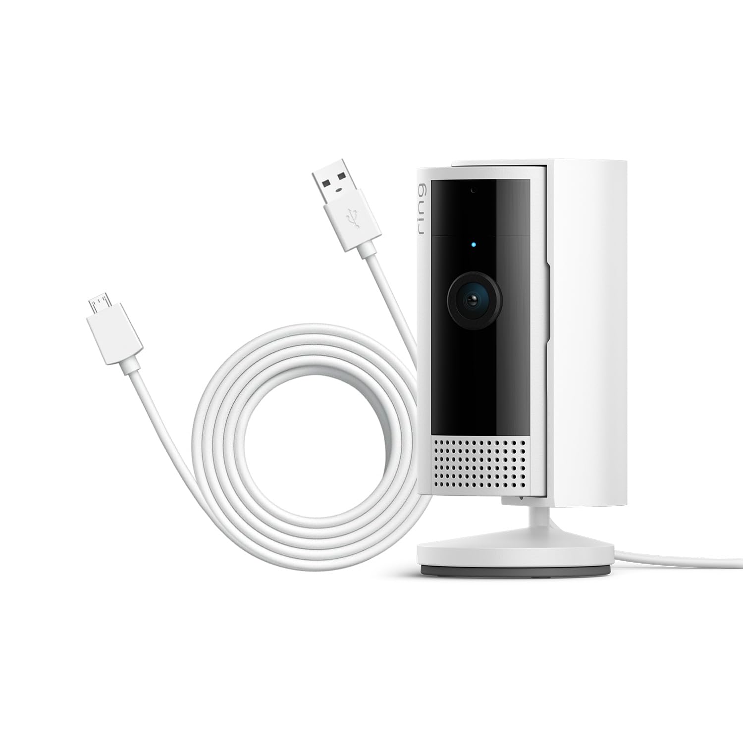 Detalle de Ring Videocamera interna (Indoor Cam 2ª gen.) con cavo USB-A a Micro-USB da 3 metri