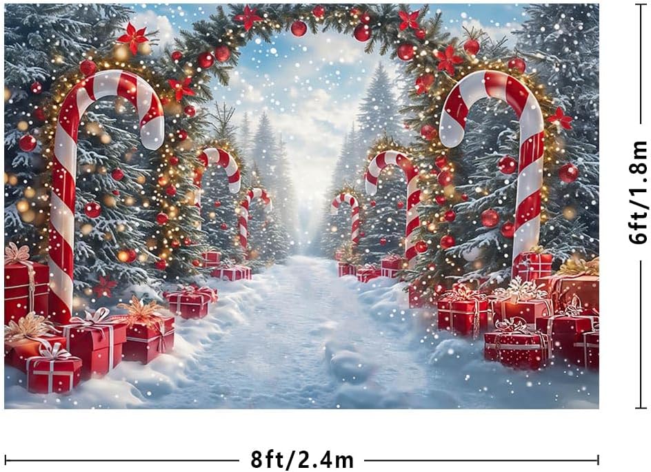 Thumbnail 2 de MEHOFOND 8x6ft Merry Christmas Backdrop